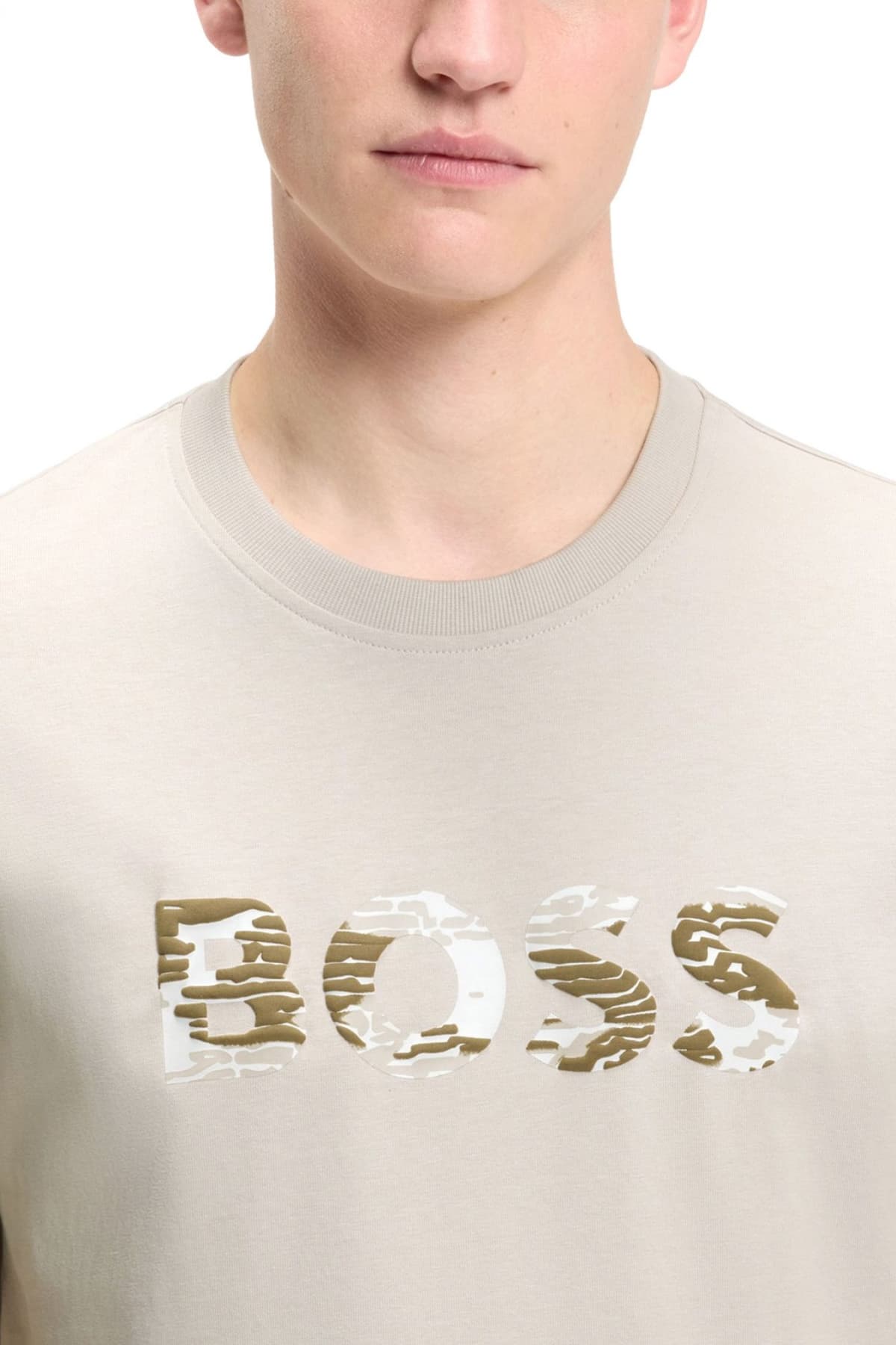 Men's T-Shirts Boss Ecru