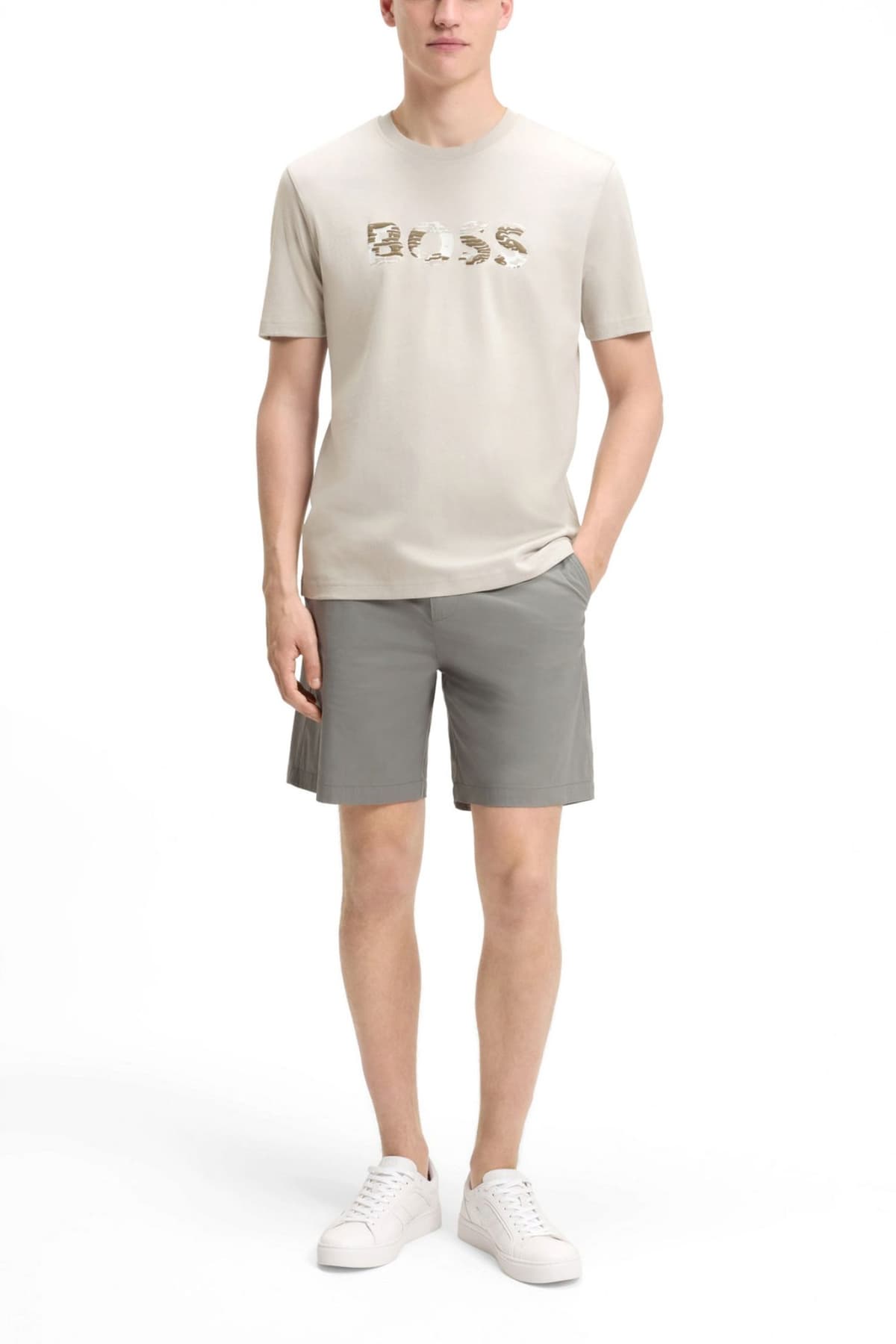 Men's T-Shirts Boss Ecru