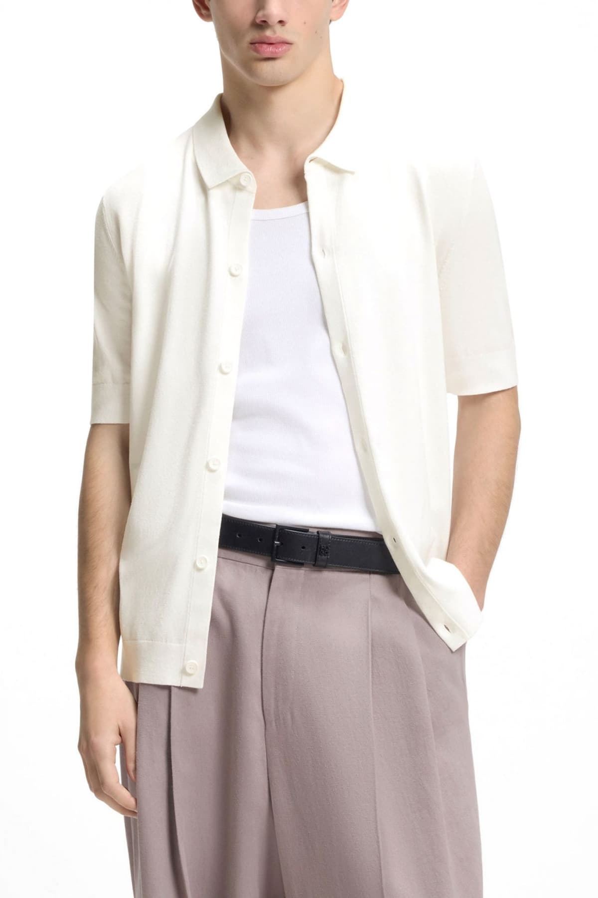 Men's Cardigans Hugo Ecru