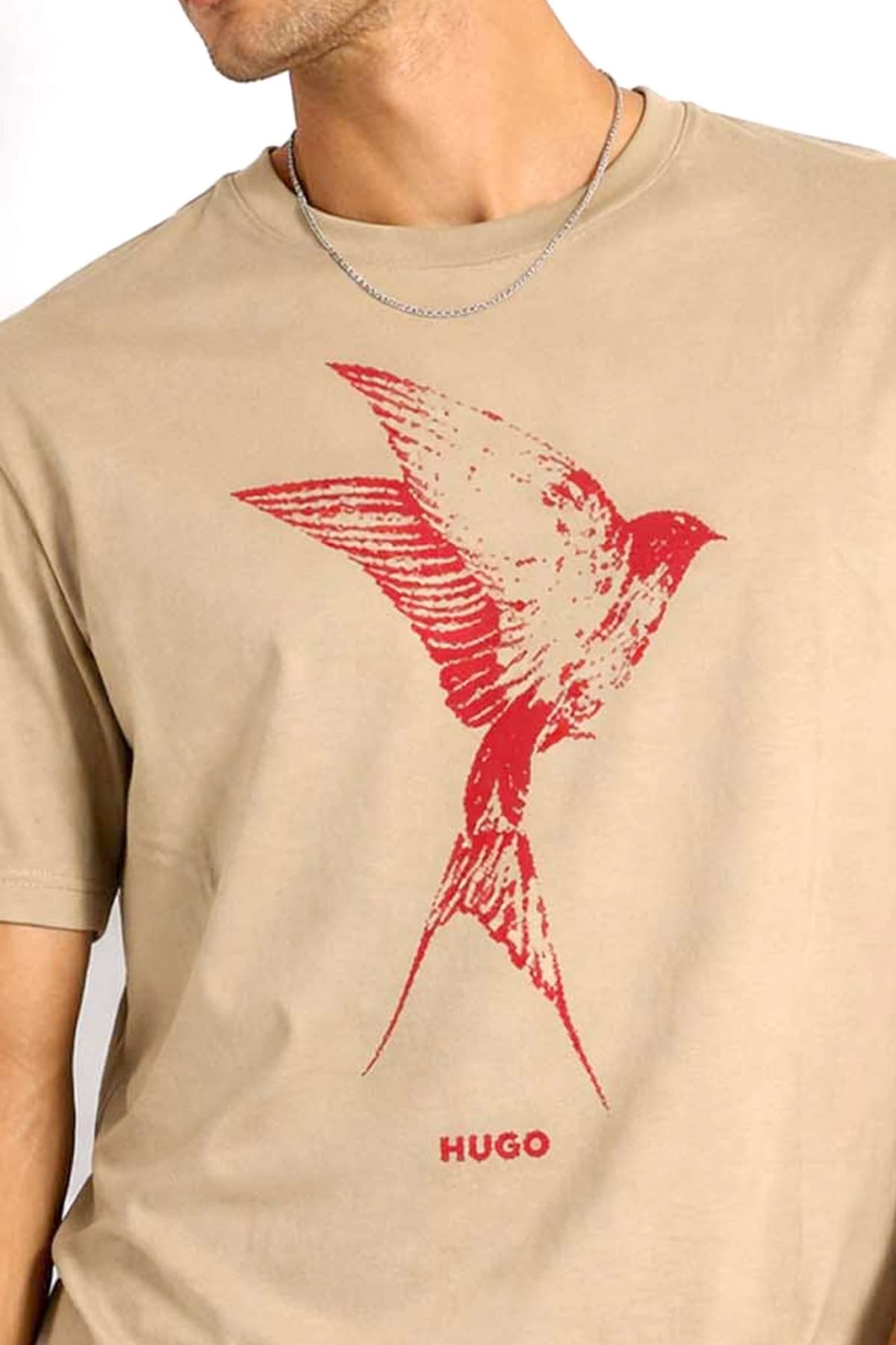 Men's T-Shirts Hugo Beige