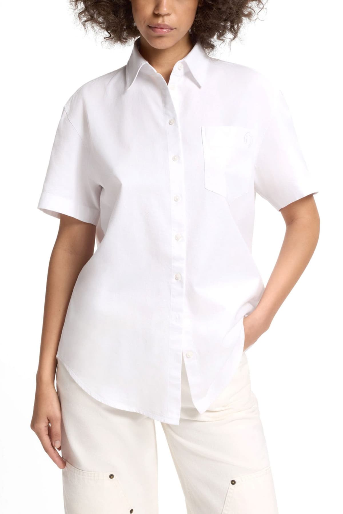 Women's Shirts Hugo Blue White