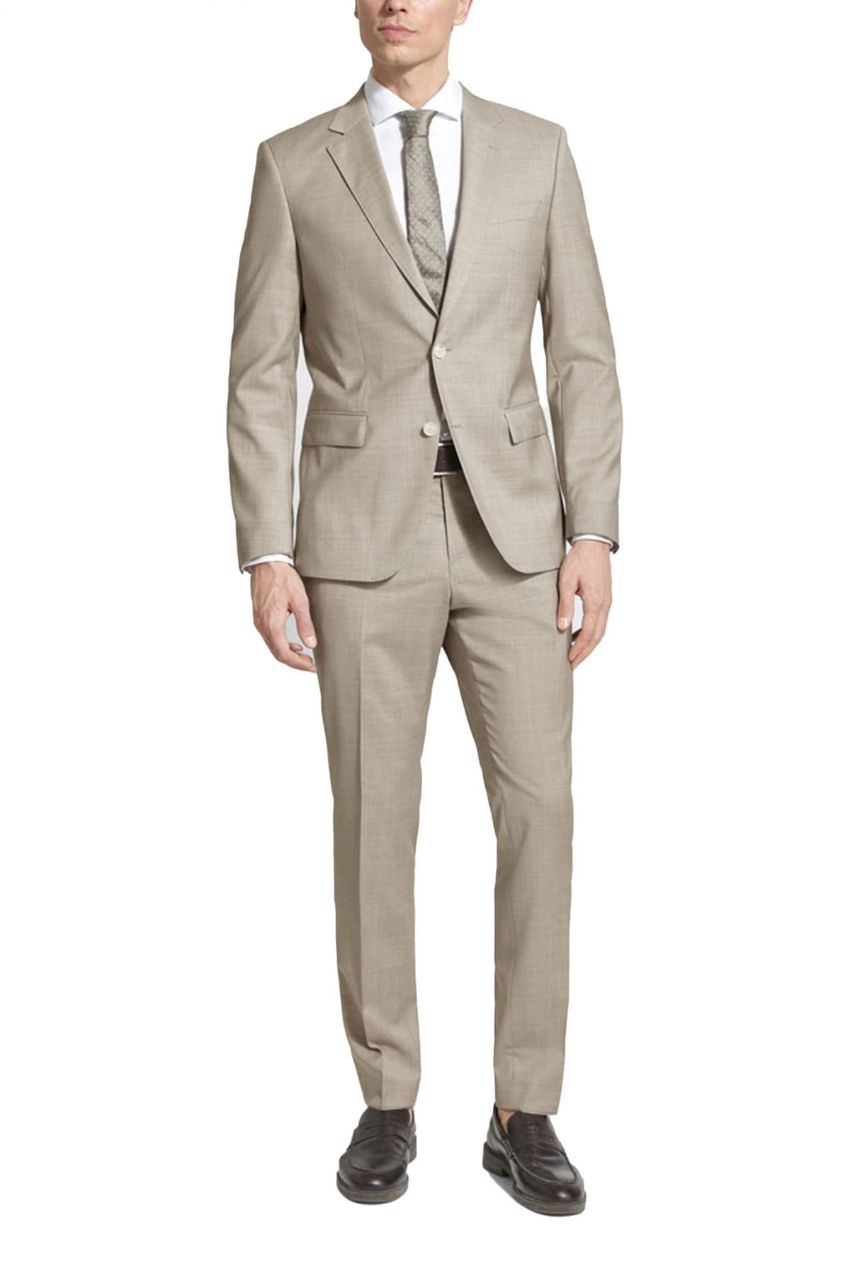 Men's Suits Boss Beige