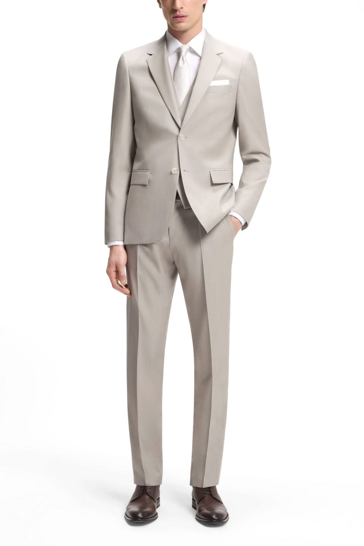 Men's Suits Boss Beige