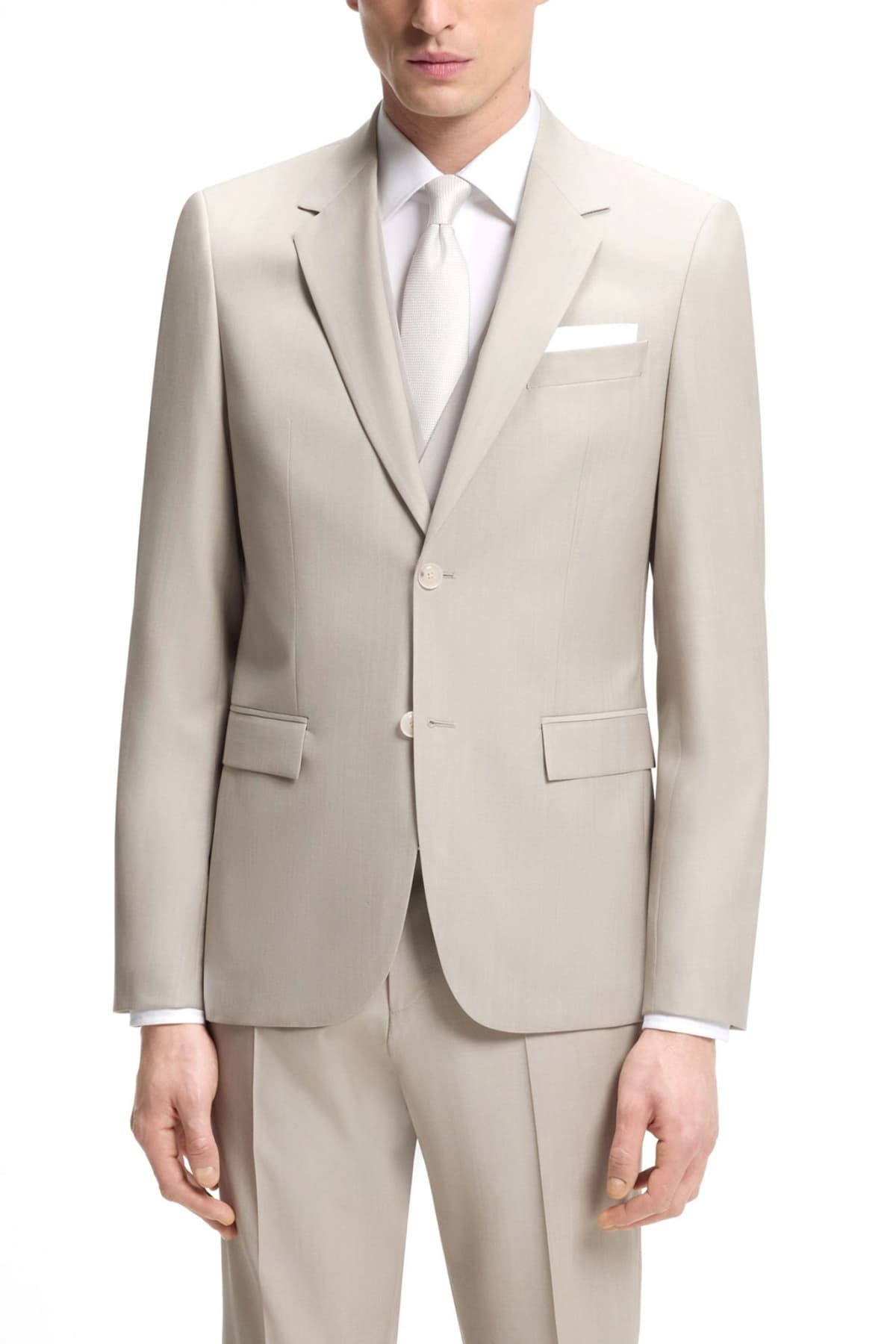 Men's Suits Boss Beige