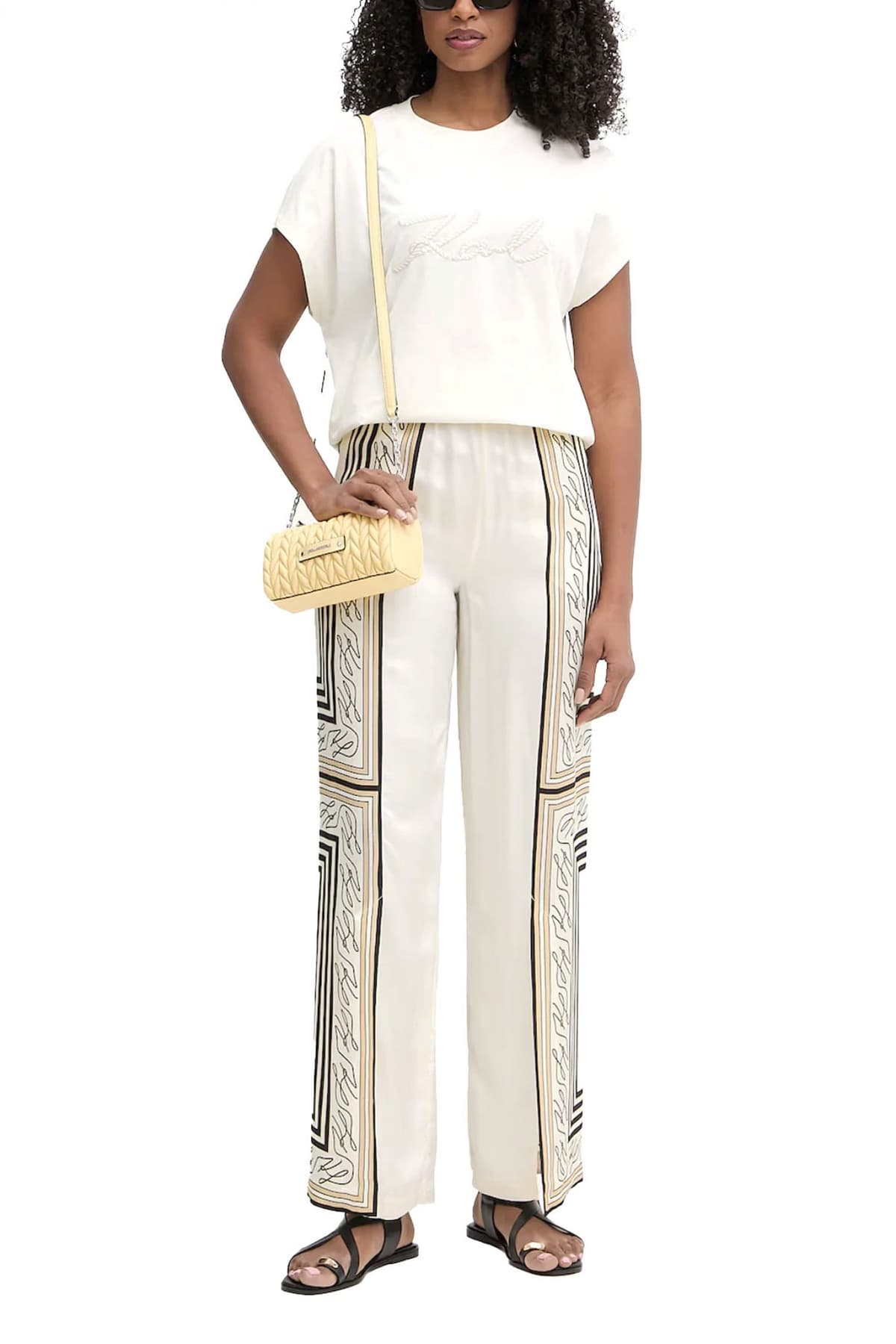 Women's T-Shirts Karl Lagerfeld Ecru