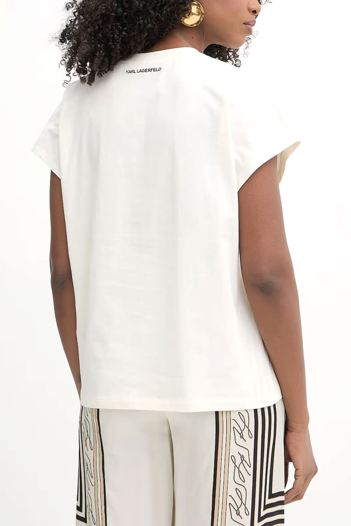 Women's T-Shirts Karl Lagerfeld Ecru