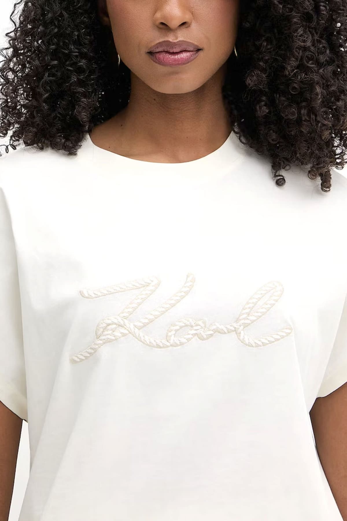 Women's T-Shirts Karl Lagerfeld Ecru