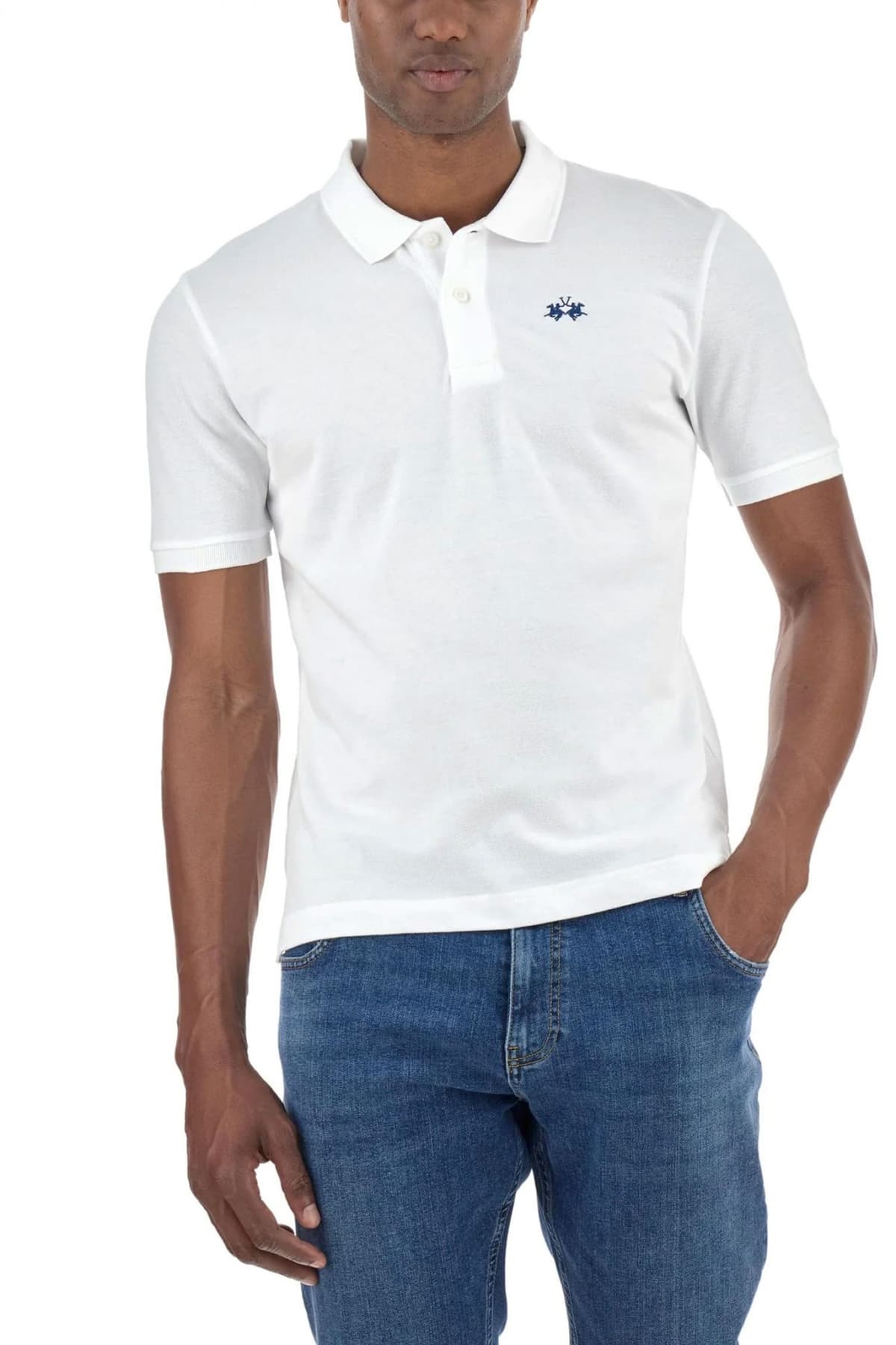 Men's Polo Shirts La Martina White