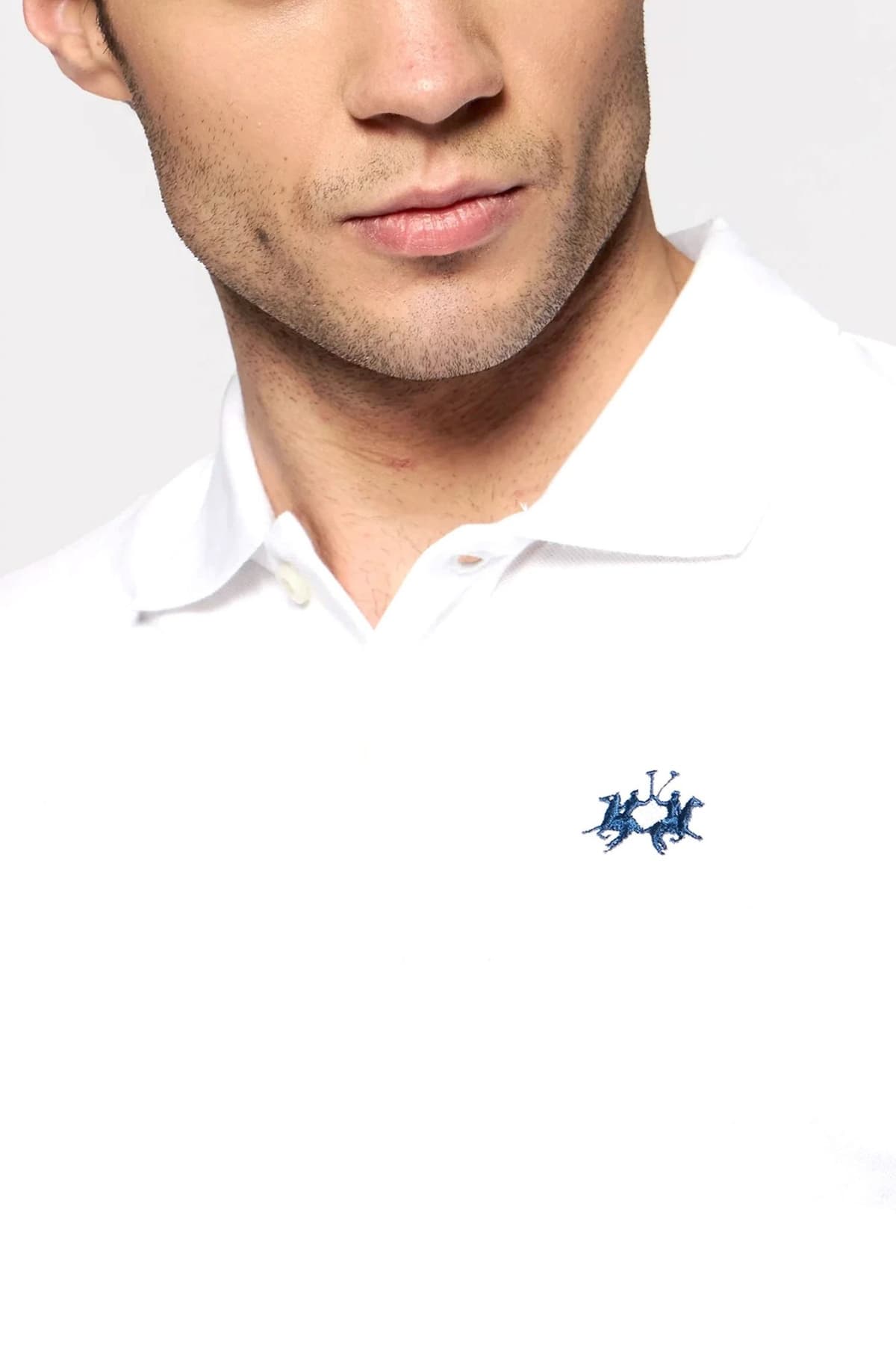 Men's Polo Shirts La Martina White