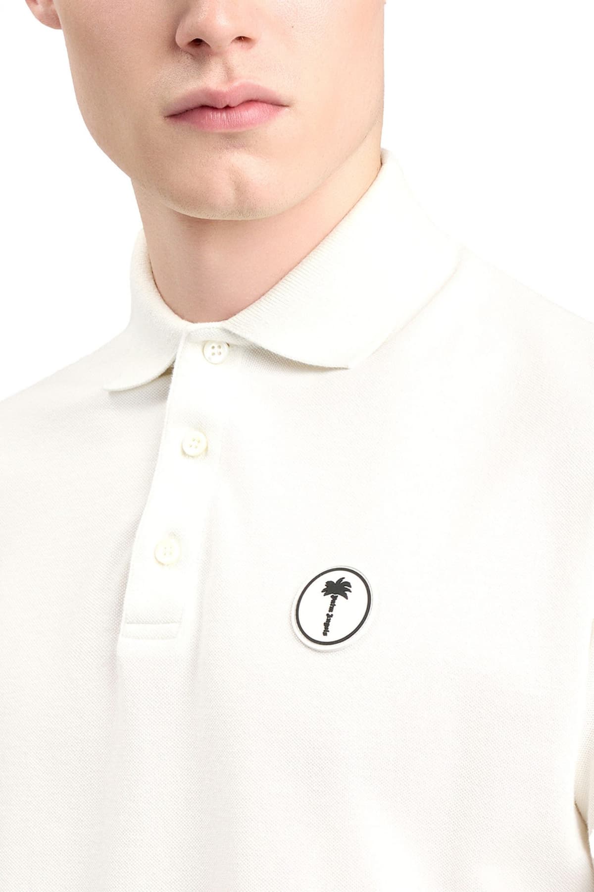 Men's Polo Shirts Palm Angels Ecru