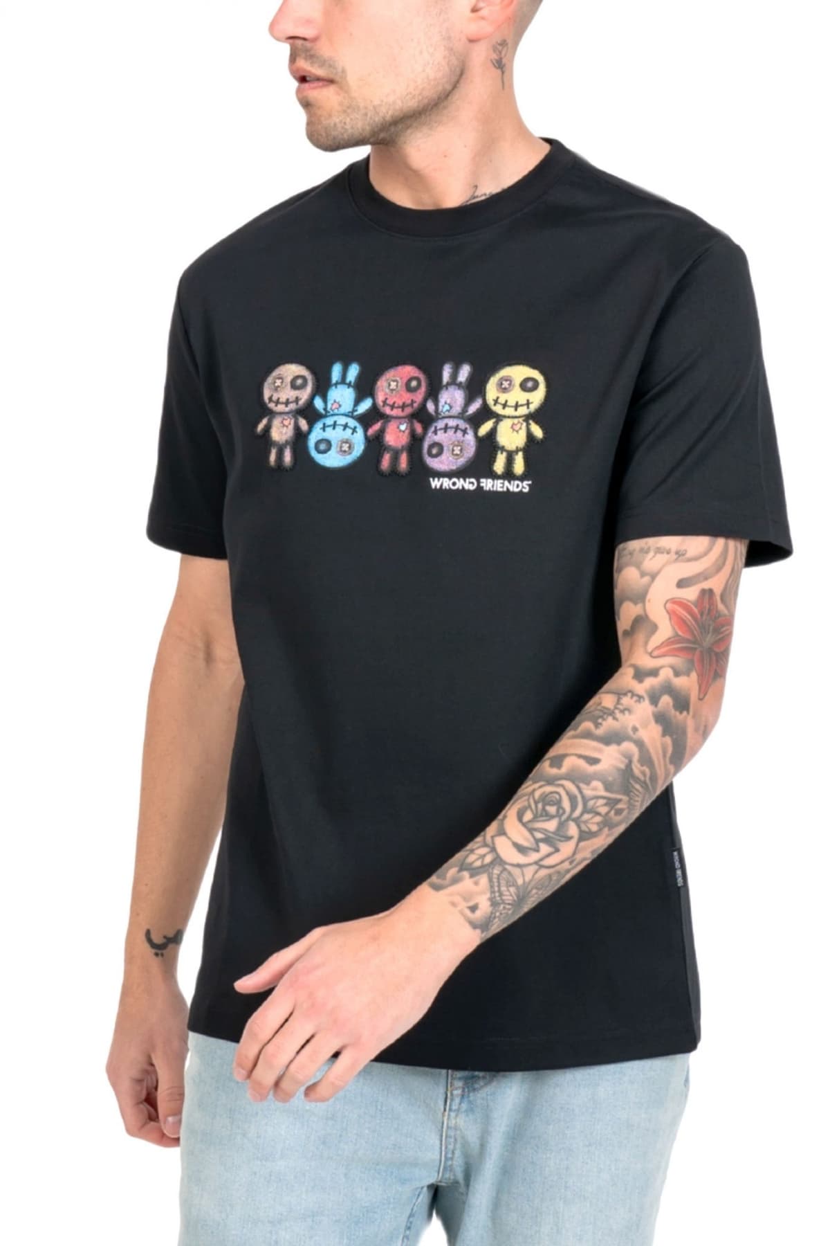 Men's T-Shirts Wrong Friends Black