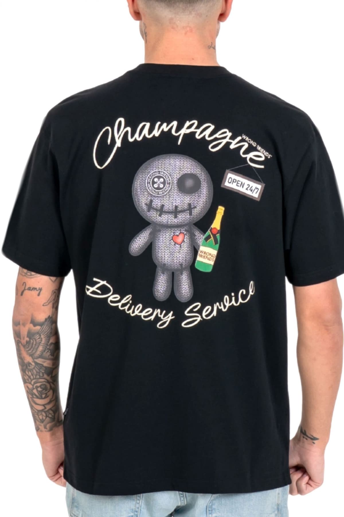 Men's T-Shirts Wrong Friends Black