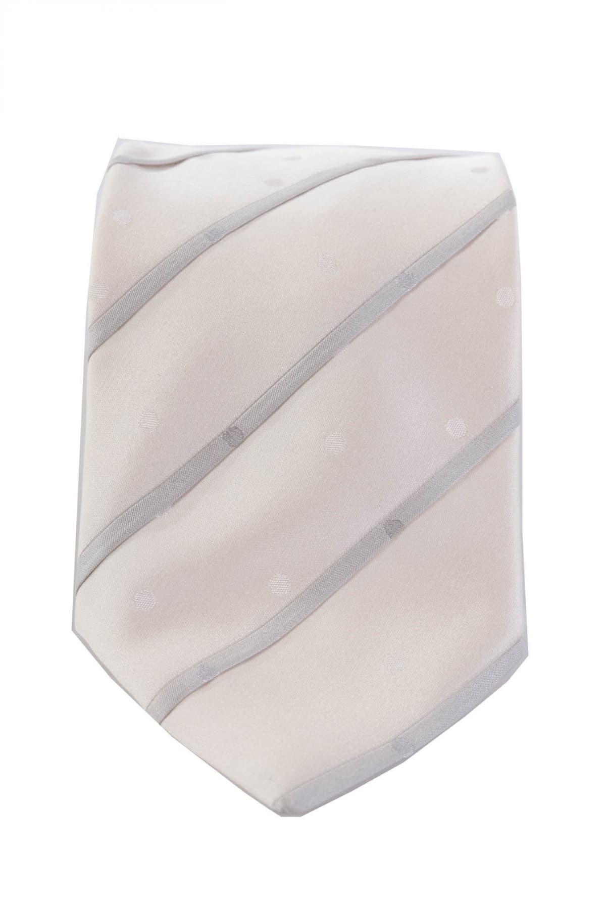 GIORGIO ARMANI ΓΡΑΒΑΤΑ 10CM ΡΙΓΕ ΜΠΕΖ-ΧΡΥΣΟ