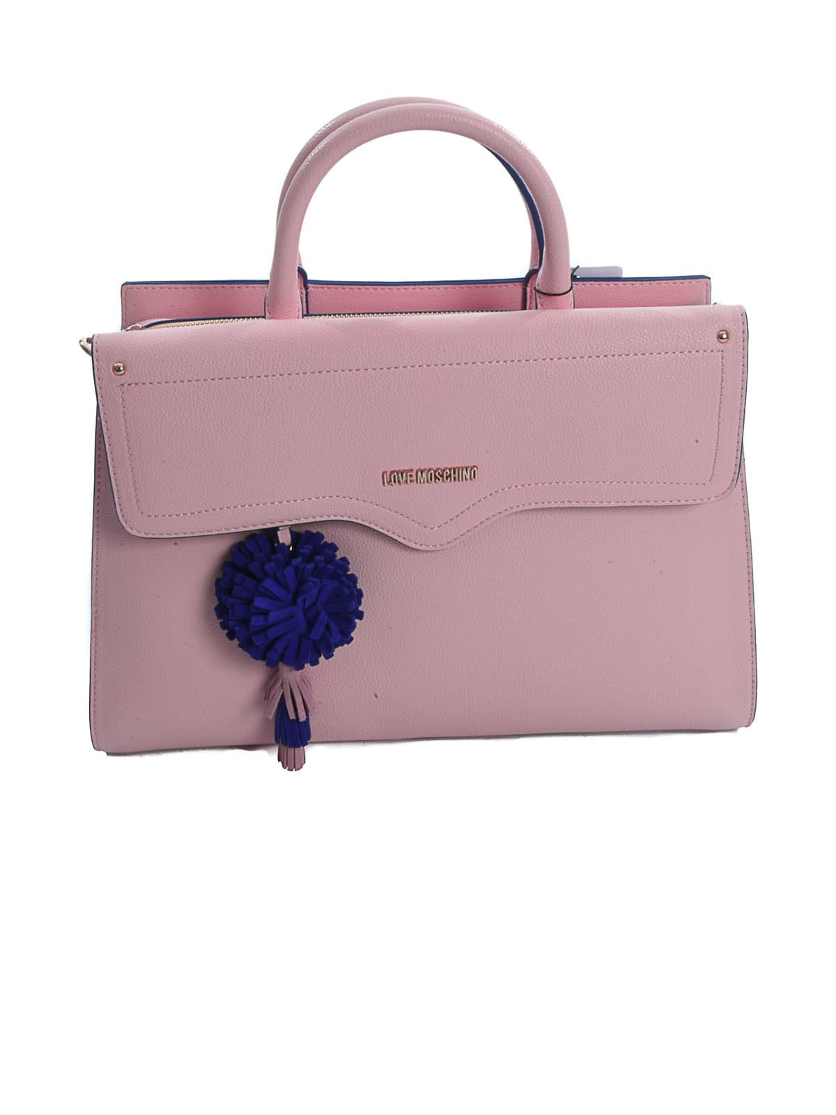 MOSCHINO ΤΣΑΝΤΑ CROSSBODY ΜΩΒ ΛΕΠΤΟΜΕΡΕΙΕΣ ΡΟΖ