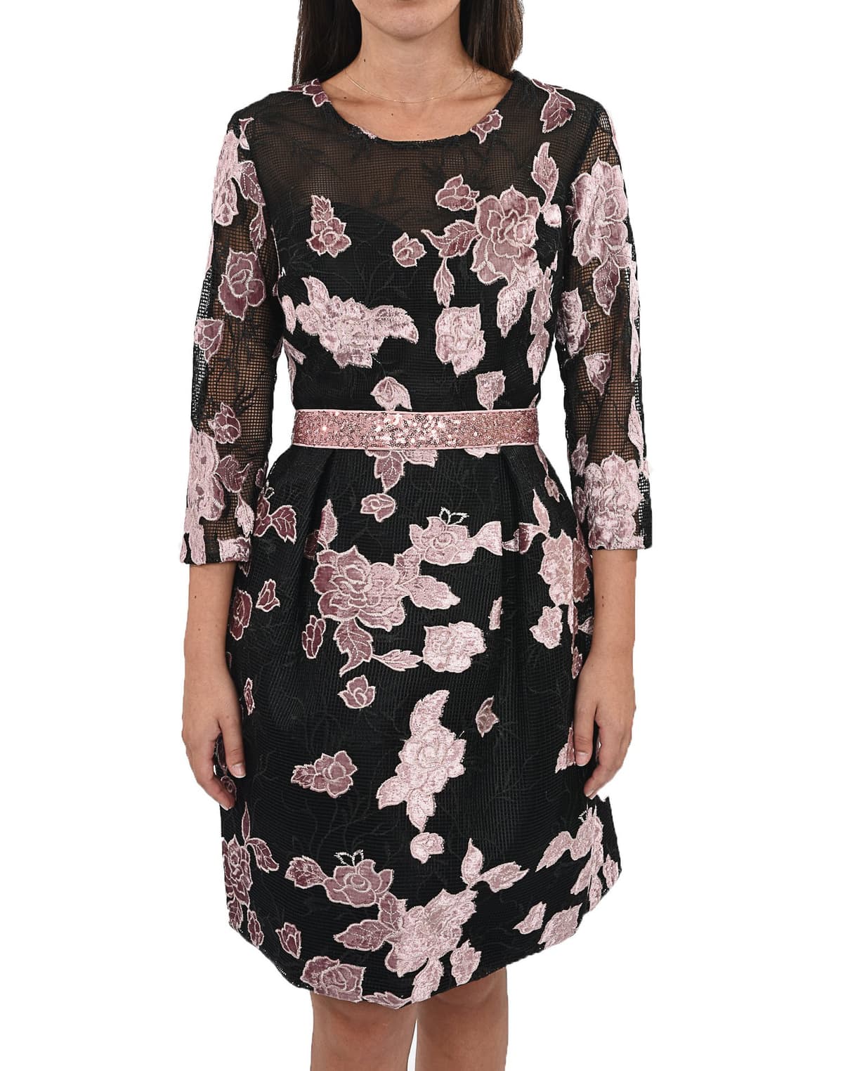 ALLURE ΦΟΡΕΜΑ ΜM ΤΟΥΛΙ ΛΟΥΛΟΥΔΙΑ ZΩΝΗ ΠΑΓΕΤΑ ΡΟΖ ΜΑΥΡΟ