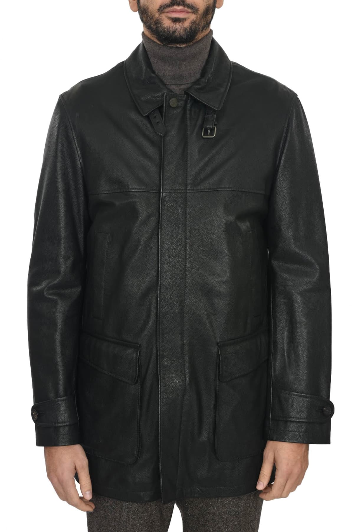 PAL ZILERI ΠΑΛΤΟ ΔΕΡΜΑ ΜΑΥΡΟ