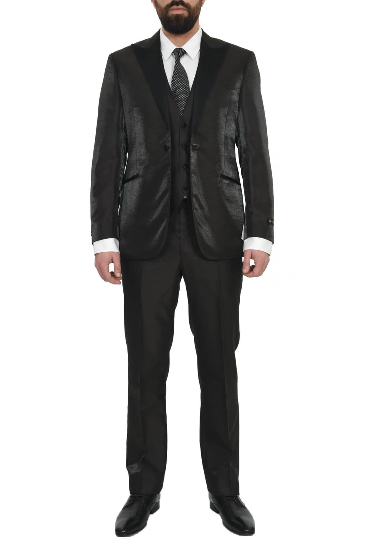 CORNELIANI ΚΟΣΤΟΥΜΙ SMOKIN ΜΕ ΓΙΛΕΚΟ ΡΙΓΕ ΚΑΦΕ-ΜΑΥΡΟ