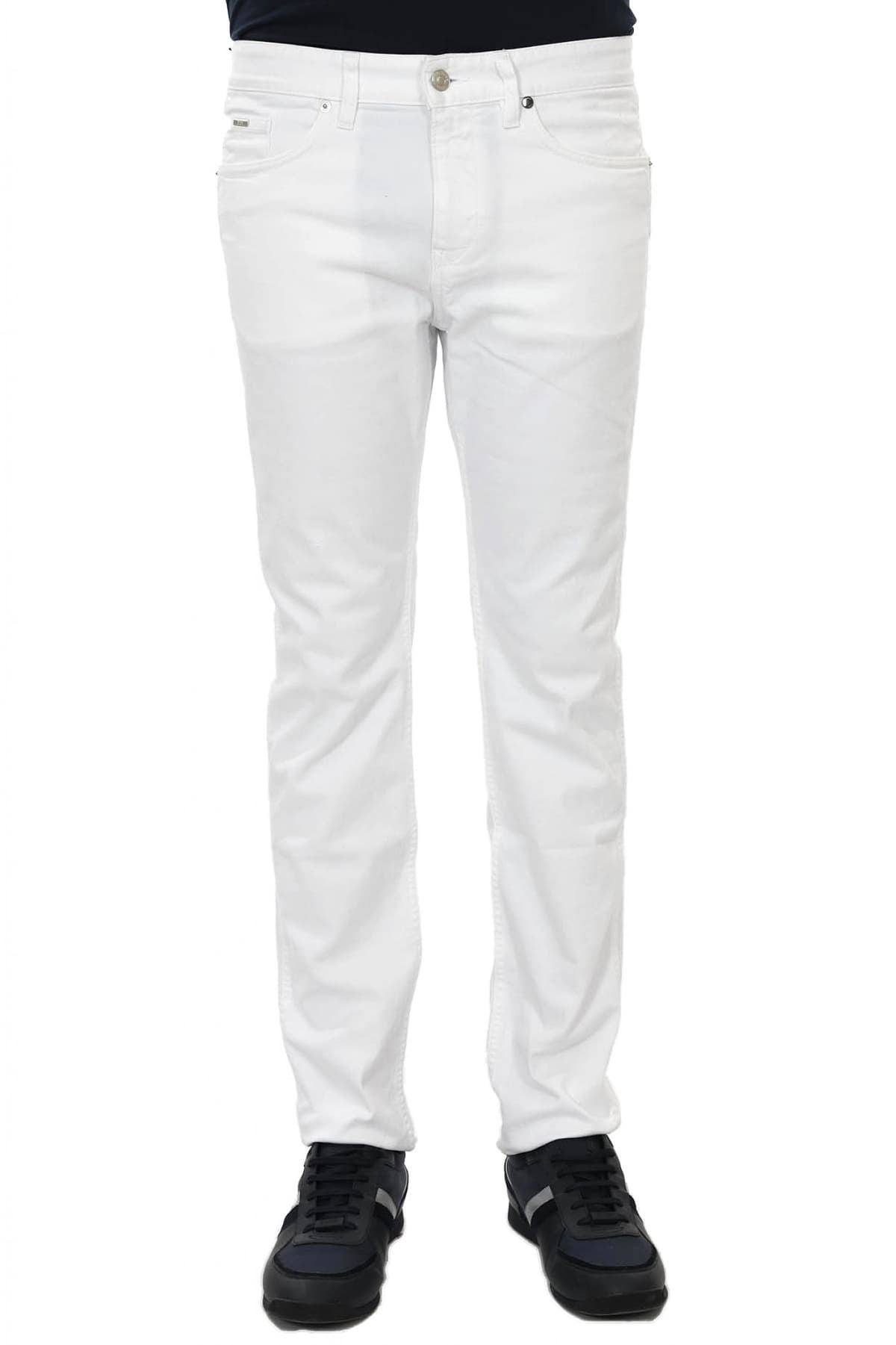 BOSS BUSINESS ΠΑΝΤΕΛΟΝΙ JEANS DELAWARE 3-DS SLIM FIT ΛΕΥΚΟ