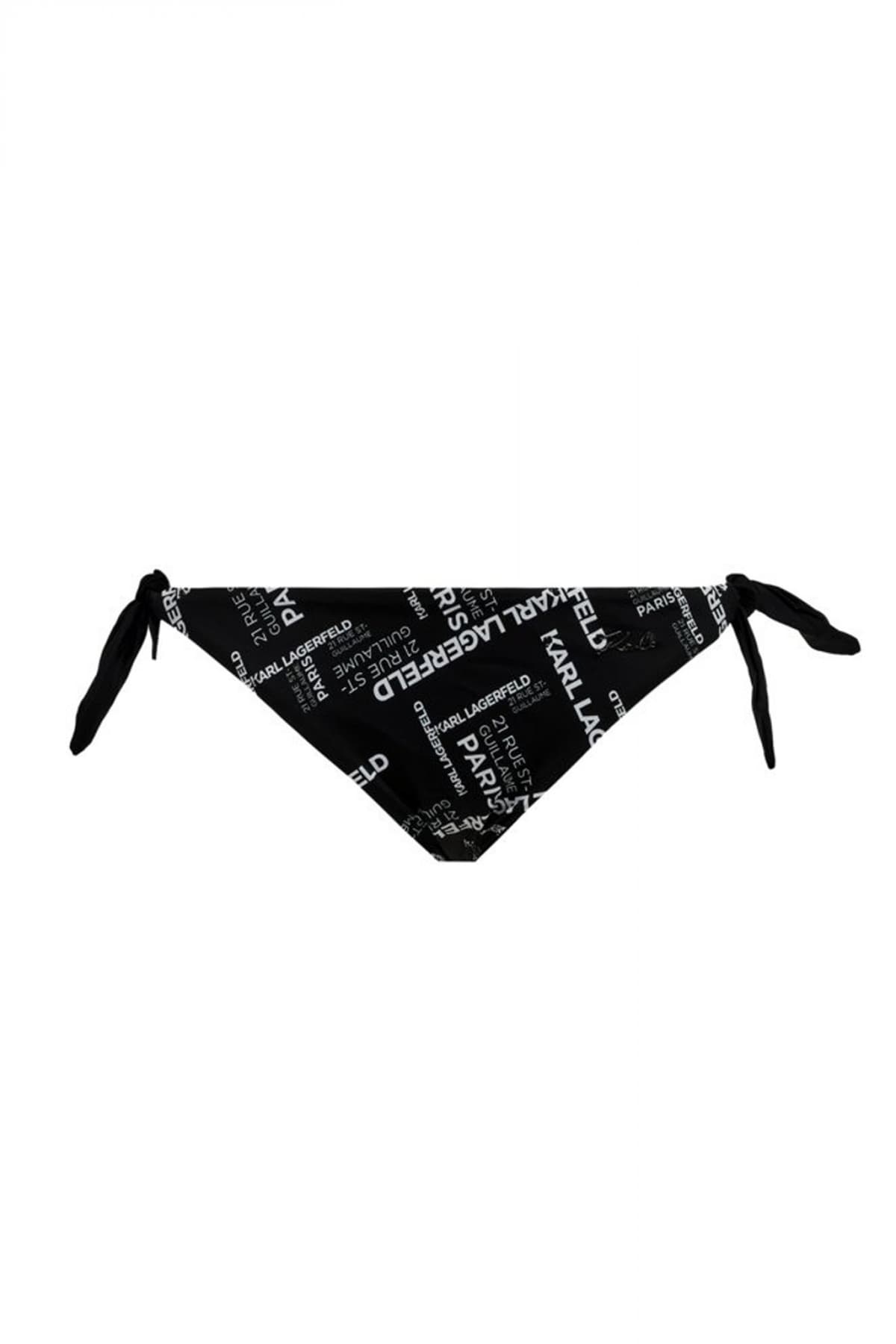 KARL LAGERFELD BIKINI BOTTOM LOGO ΜΑΥΡΟ