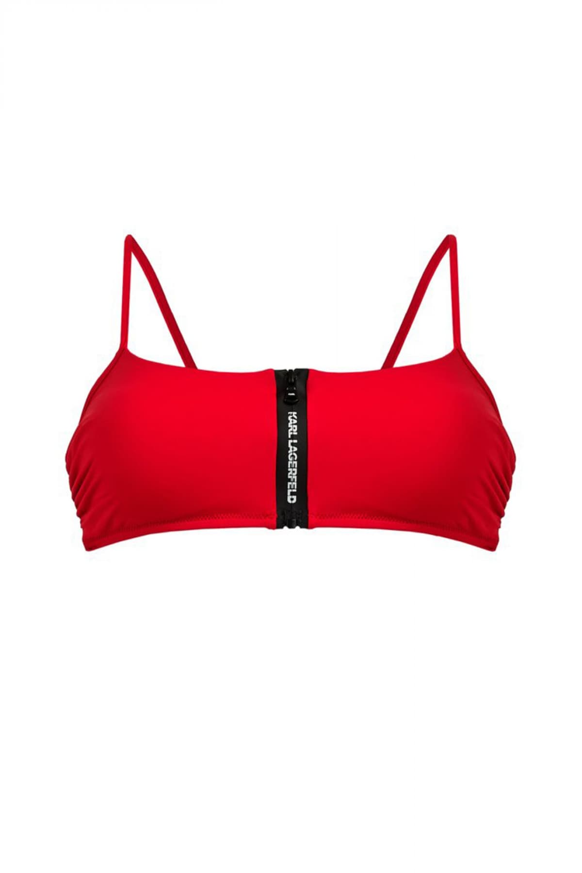 KARL LAGERFELD ΜΑΓΙΩ CARRY OVER TOP ΤΙΡΑΝΤΑ ΦΕΡΜΟΥΑΡ LOGO ΚΟΚΚΙΝΟ