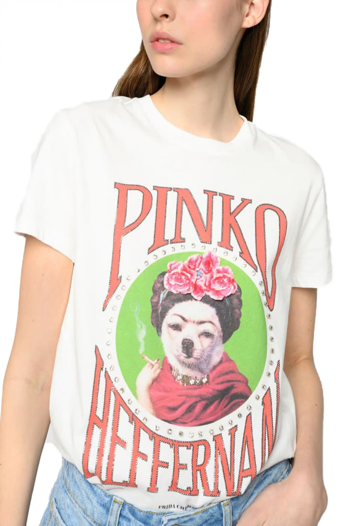 Women's T-Shirts Pinko White