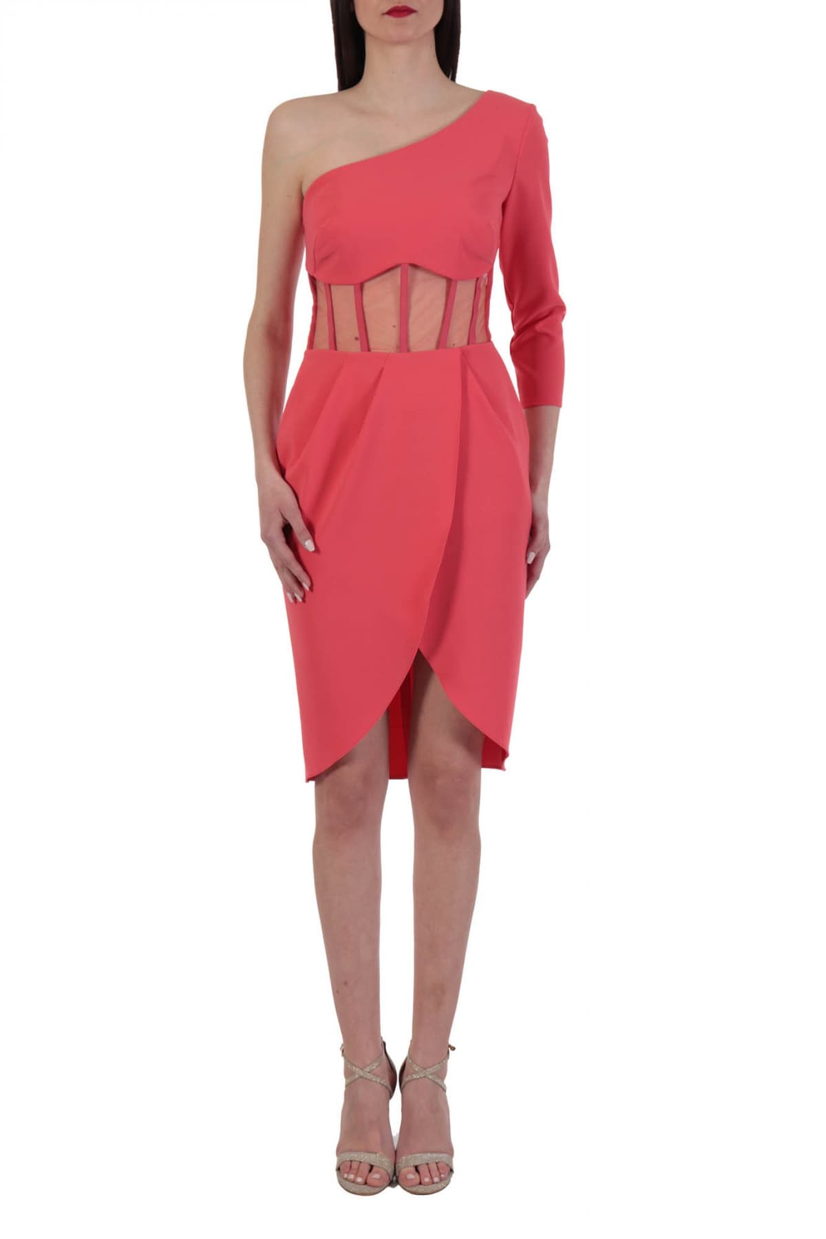 ELISABETTA FRANCHI ΦΟΡΕΜΑ ΕΝΑΣ ΩΜΟΣ ΔΙΑΦΑΝΕΙΑ ΣΤΗΝ ΜΕΣΗ ΚΟΡΑΛΙ