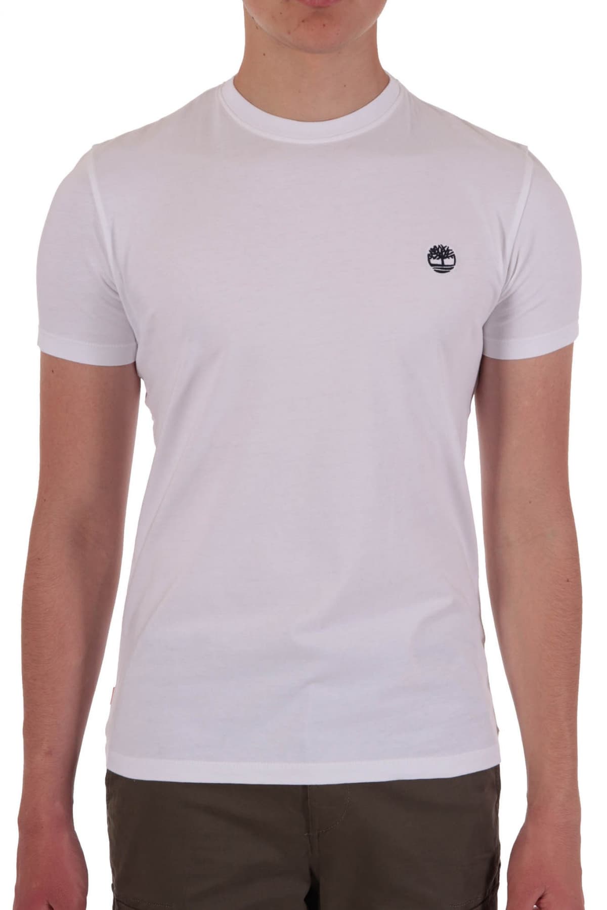 TIMBERLAND T-SHIRT CREW NECK DUN-RIVER SLIM FIT ΛΕΥΚΟ
