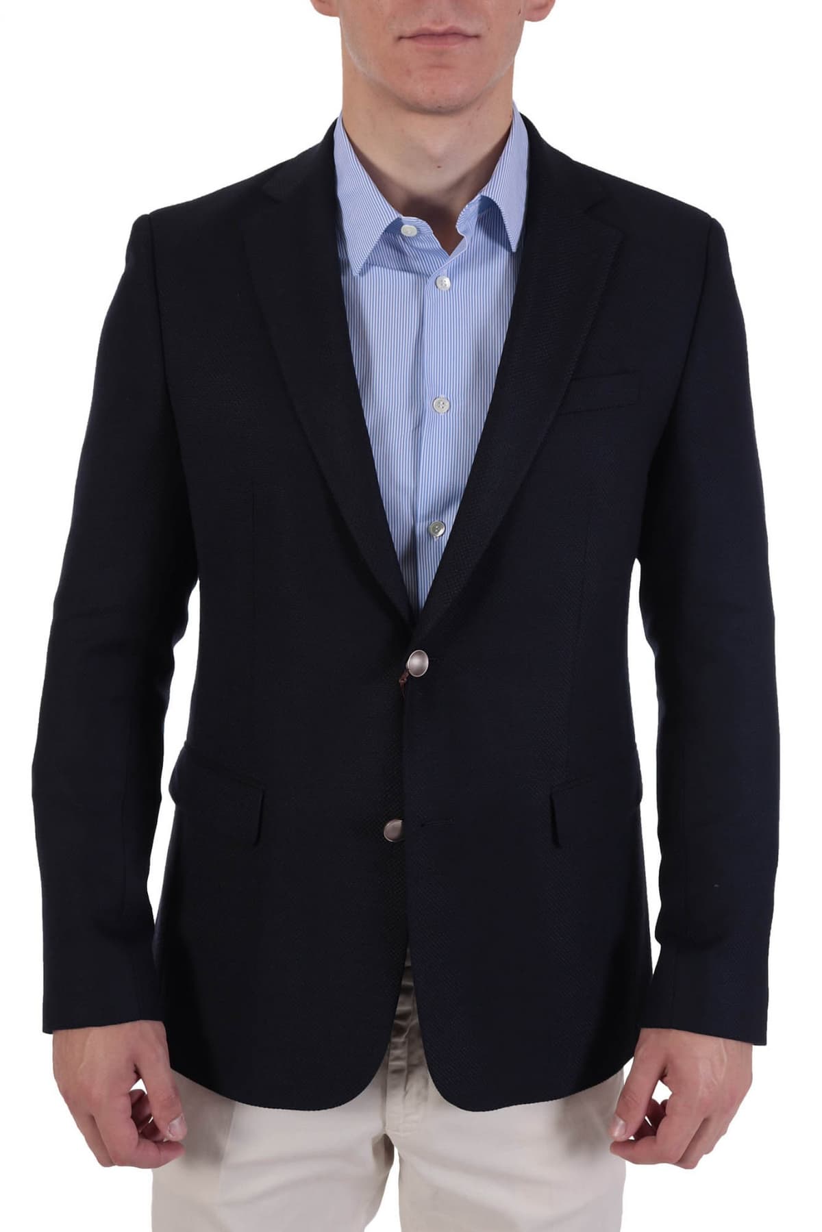 TOM FRANK ΣΑΚΑΚΙ ΜΙΚΡΟΣΧΕΔΙΟ SUPER 130S REDA 1865 CF-ITALY ΜΠΛΕ