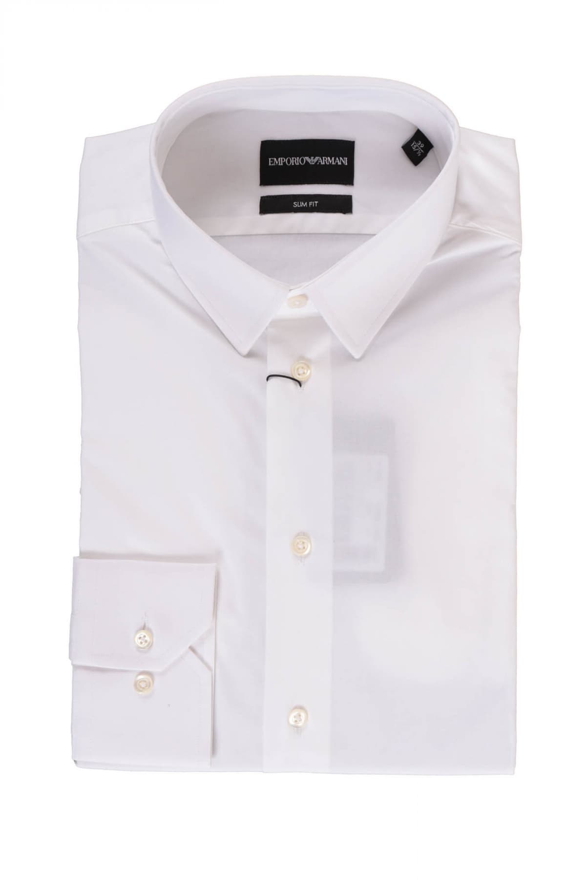 EMPORIO ARMANI ΠΟΥΚΑΜΙΣΟ SLIM FIT ΛΕΥΚΟ