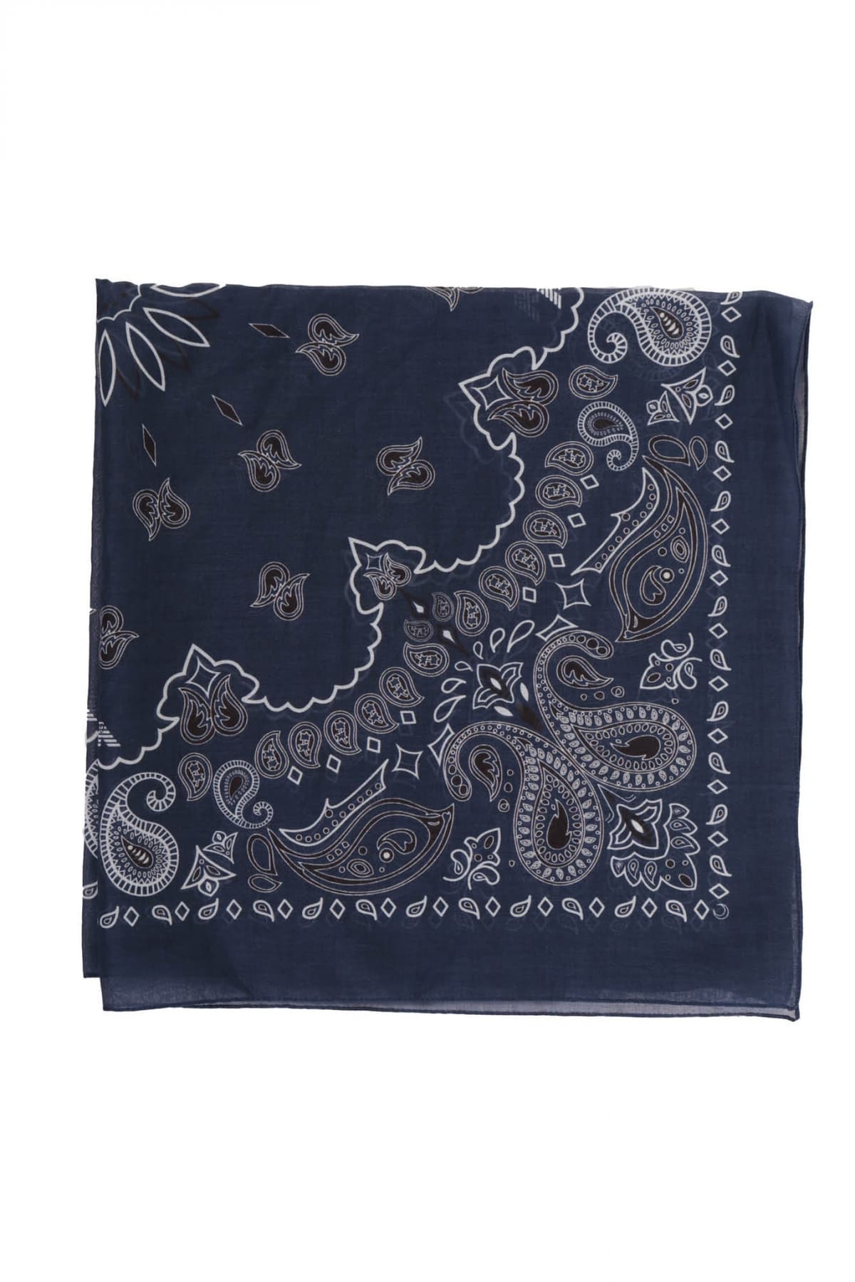 EMPORIO ARMANI ΦΟΥΛΑΡΙ WOMAN WOVEN FOULARD ΛΑΧΟΥΡΙΑ ΜΠΛΕ