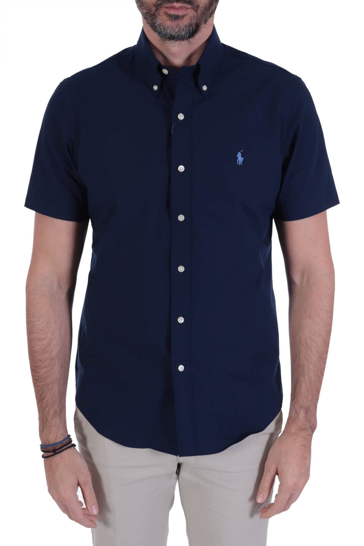 RALPH LAUREN ΠΟΥΚΑΜΙΣΟ BUTTON DOWN CUSTOM FIT ΜΠΛΕ