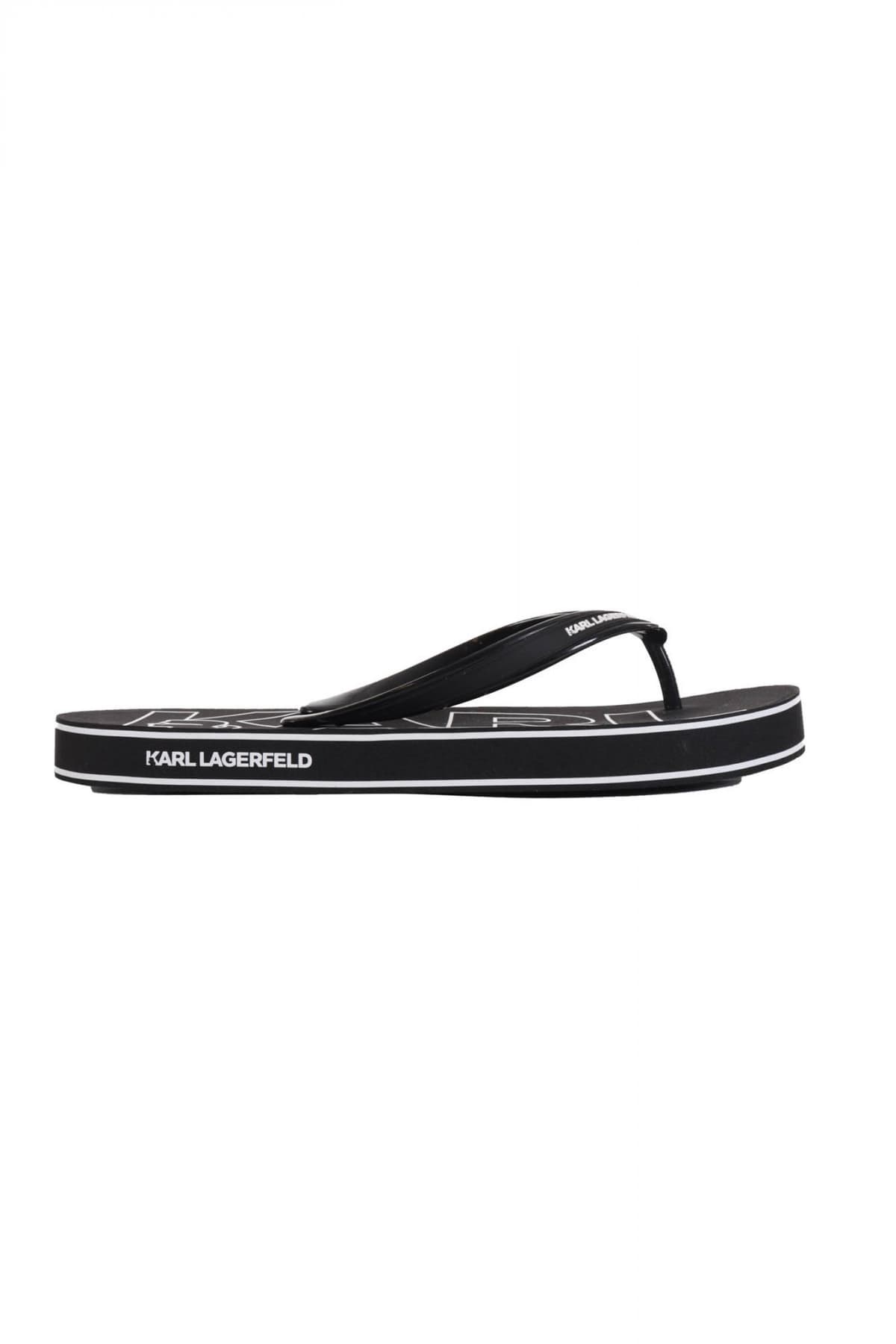 KARL LAGERFELD ΠΑΝΤΟΦΛΕΣ ΘΑΛΑΣΣΗΣ KOSTA MNS THONG LOGO ΜΑΥΡΟ