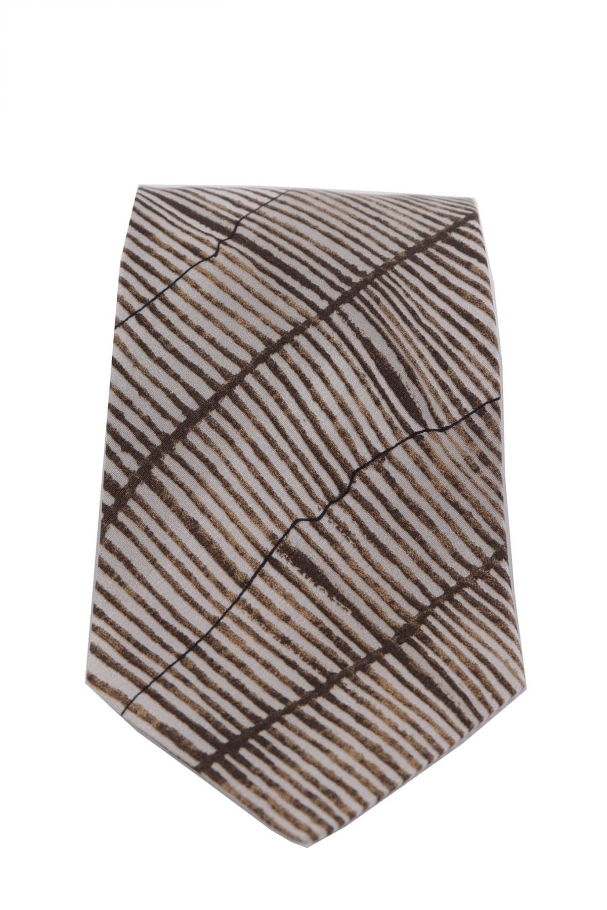 GIORGIO ARMANI ΓΡΑΒΑΤΑ 10CM ΡΙΓΕ ΜΠΕΖ-ΧΡΥΣΟ