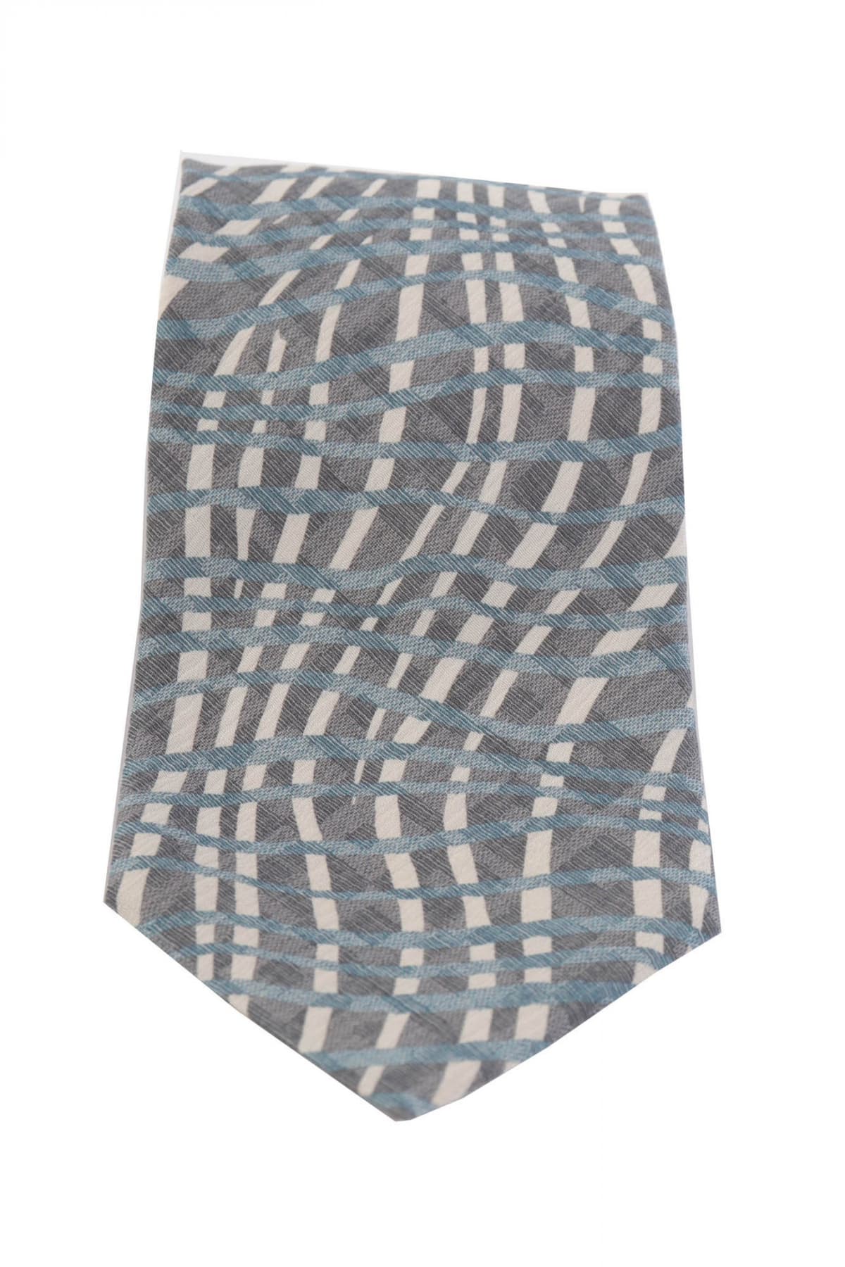 GIORGIO ARMANI ΓΡΑΒΑΤΑ 9,5CM ΣΧΕΔΙΑΣΤΗ ΓΚΡΙ-ΜΠΛΕ