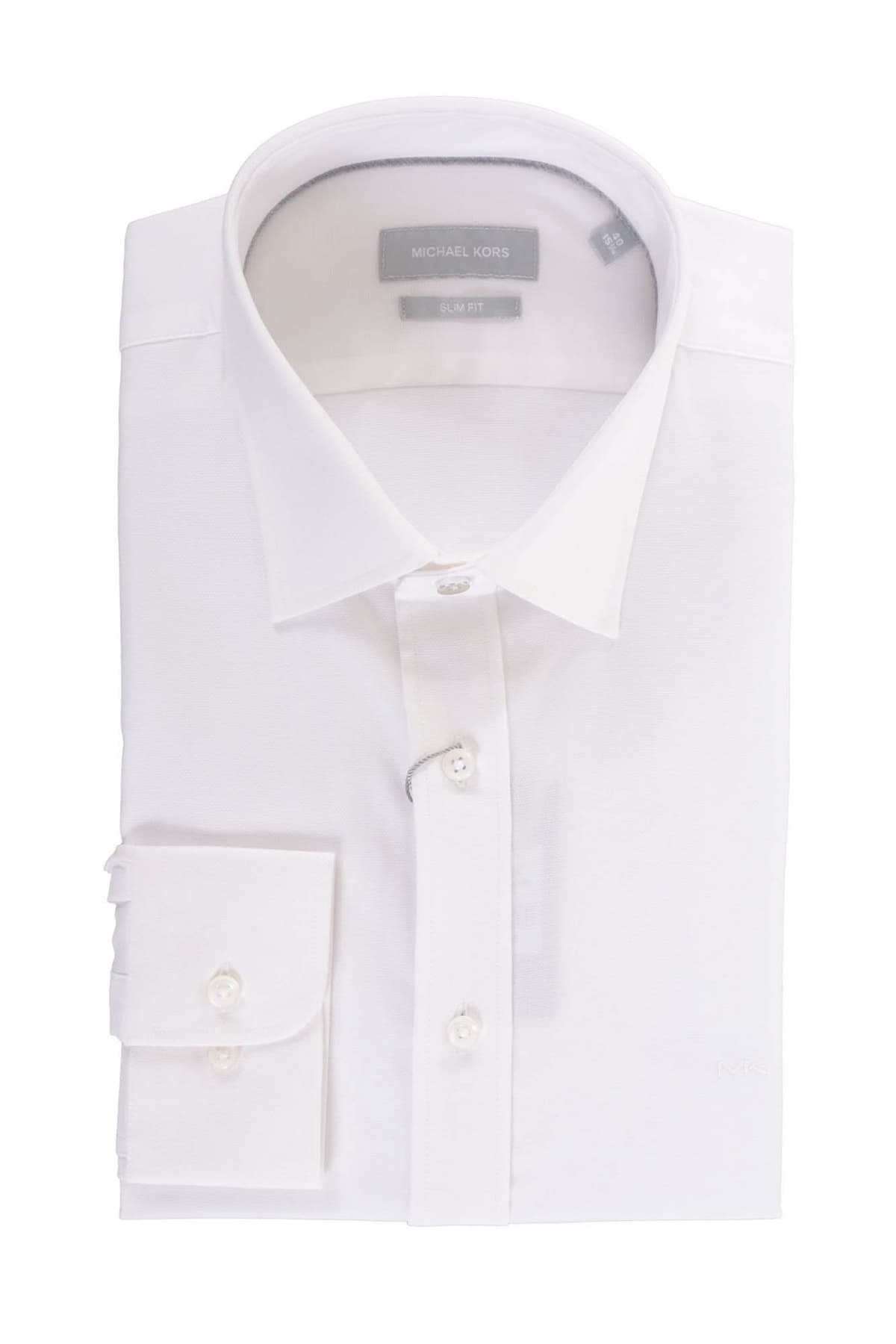 MICHAEL KORS ΠΟΥΚΑΜΙΣΟ ENGINEERED LOGO SLIM FIT STRETCH ΛΕΥΚΟ