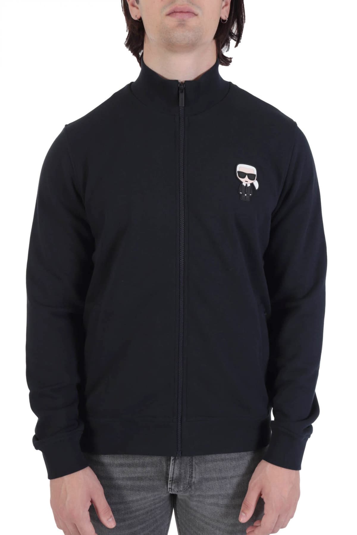 KARL LAGERFELD ΦΟΥΤΕΡ FULLZIP LOGO ΜΠΛΕ