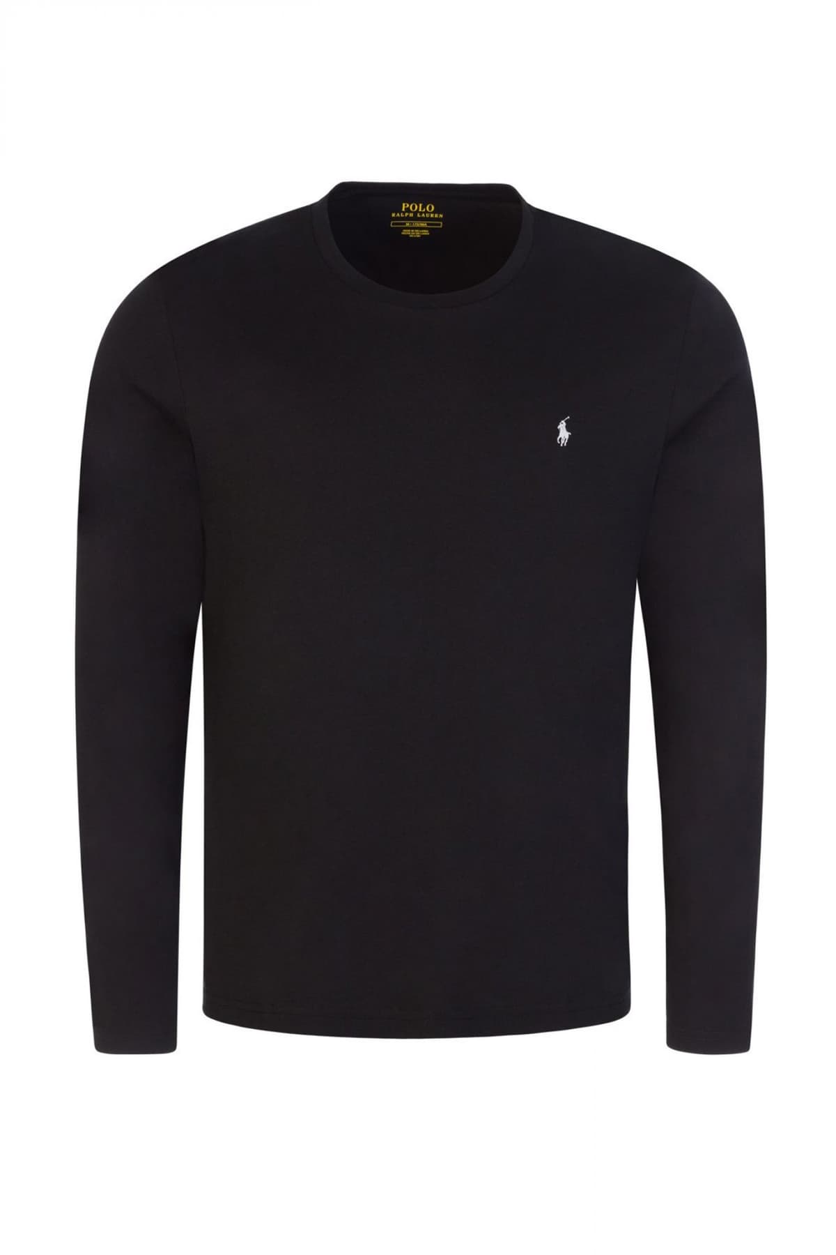 RALPH LAUREN SLEEP TOP T-SHIRT LOGO ΜΑΥΡΟ