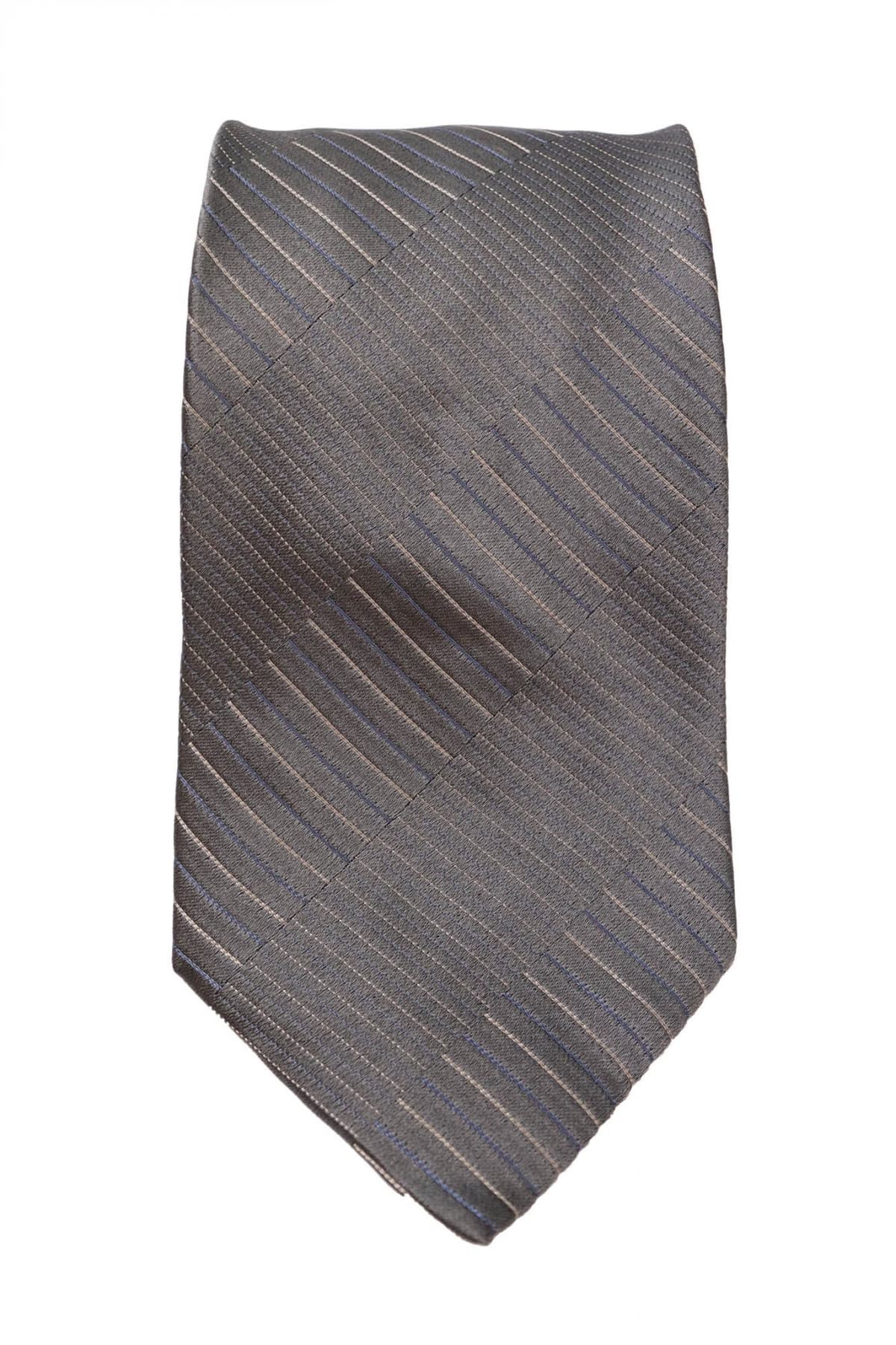 GIORGIO ARMANI ΓΡΑΒΑΤΑ 9.5CM ΡΙΓΕ ΓΚΡΙ