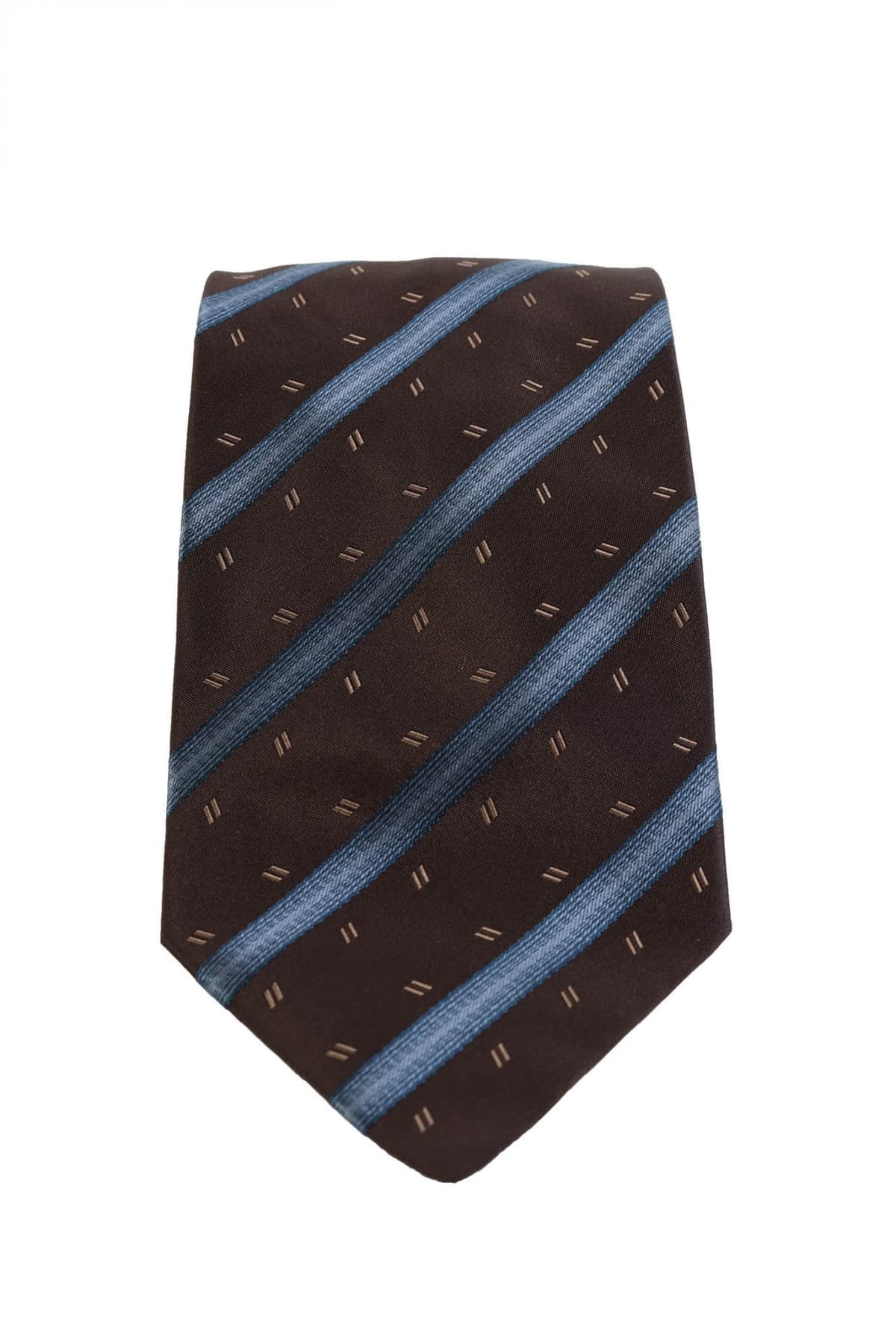 ARMANI COLLEZIONI ΓΡΑΒΑΤΑ 9,5CM ΜΙΚΡΟΣΧΕΔΙΟ ΡΙΓΕ ΣΙΕΛ-ΚΑΦΕ