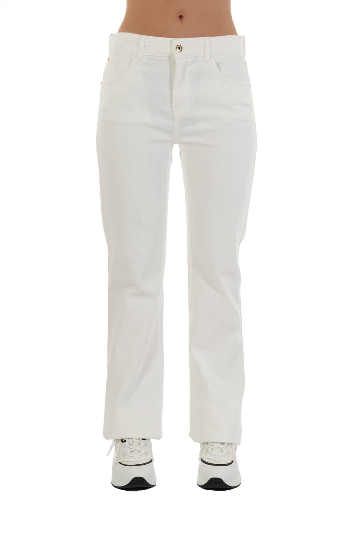 EMPORIO ARMANI ΠΑΝΤΕΛΟΝΙ JEANS WOMAN 5 POCKET FLAIR ΜΠΛΕ