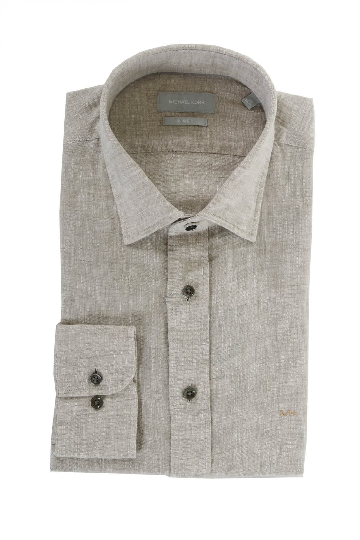 MICHAEL KORS ΠΟΥΚΑΜΙΣΟ SLIM FIT ΛΙΝΟ ΣΙΕΛ