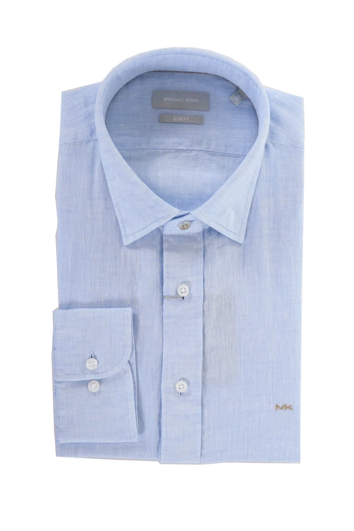 MICHAEL KORS ΠΟΥΚΑΜΙΣΟ SLIM FIT ΛΙΝΟ ΣΙΕΛ