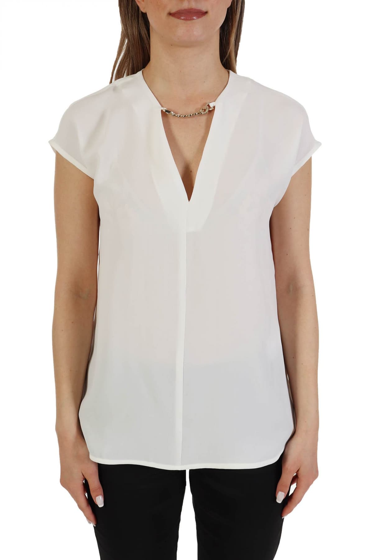 MARELLA TOP ASTER ΑΛΥΣΙΔΑ V-NECK ΦΟΥΞΙΑ