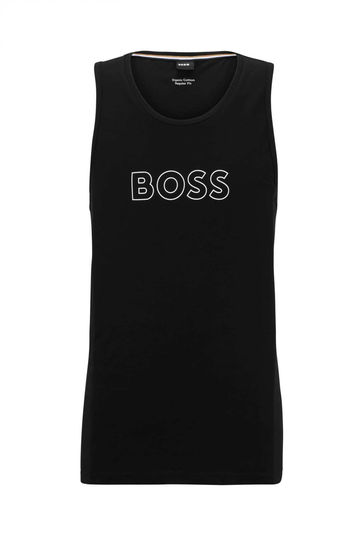 BOSS BODYWEAR T-SHIRT REGULAR FIT TANK ΤOP ΜΑΥΡΟ