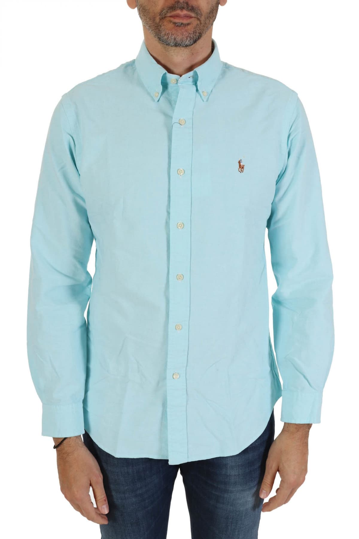 RALPH LAUREN ΠΟΥΚΑΜΙΣΟ BUTTON DOWN CUSTOM FIT ΟΙΝΟΠΝΕΥΜΑΤΙ