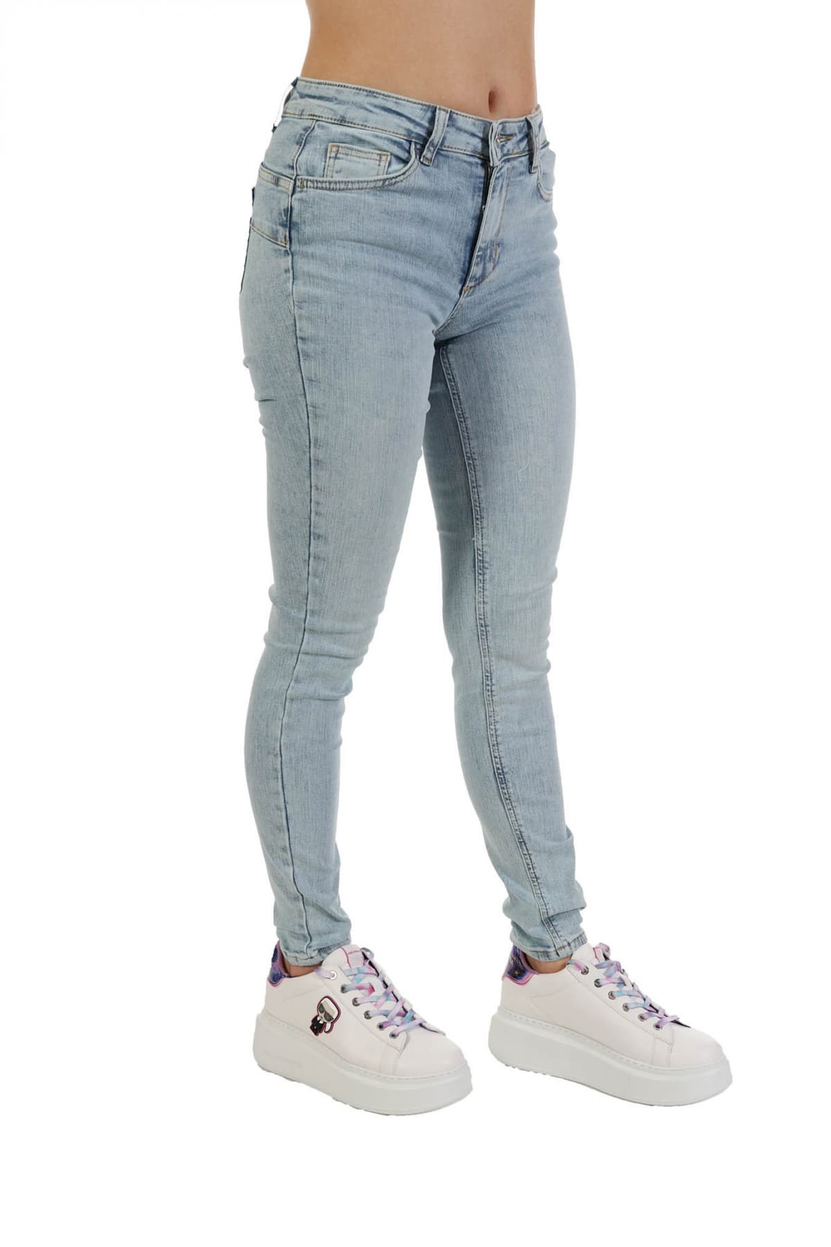 LIU -JO ΠΑΝΤΕΛΟΝΙ JEANS DIVINE BOTTOM UP SKINNY ΓΑΛΑΖΙΟ