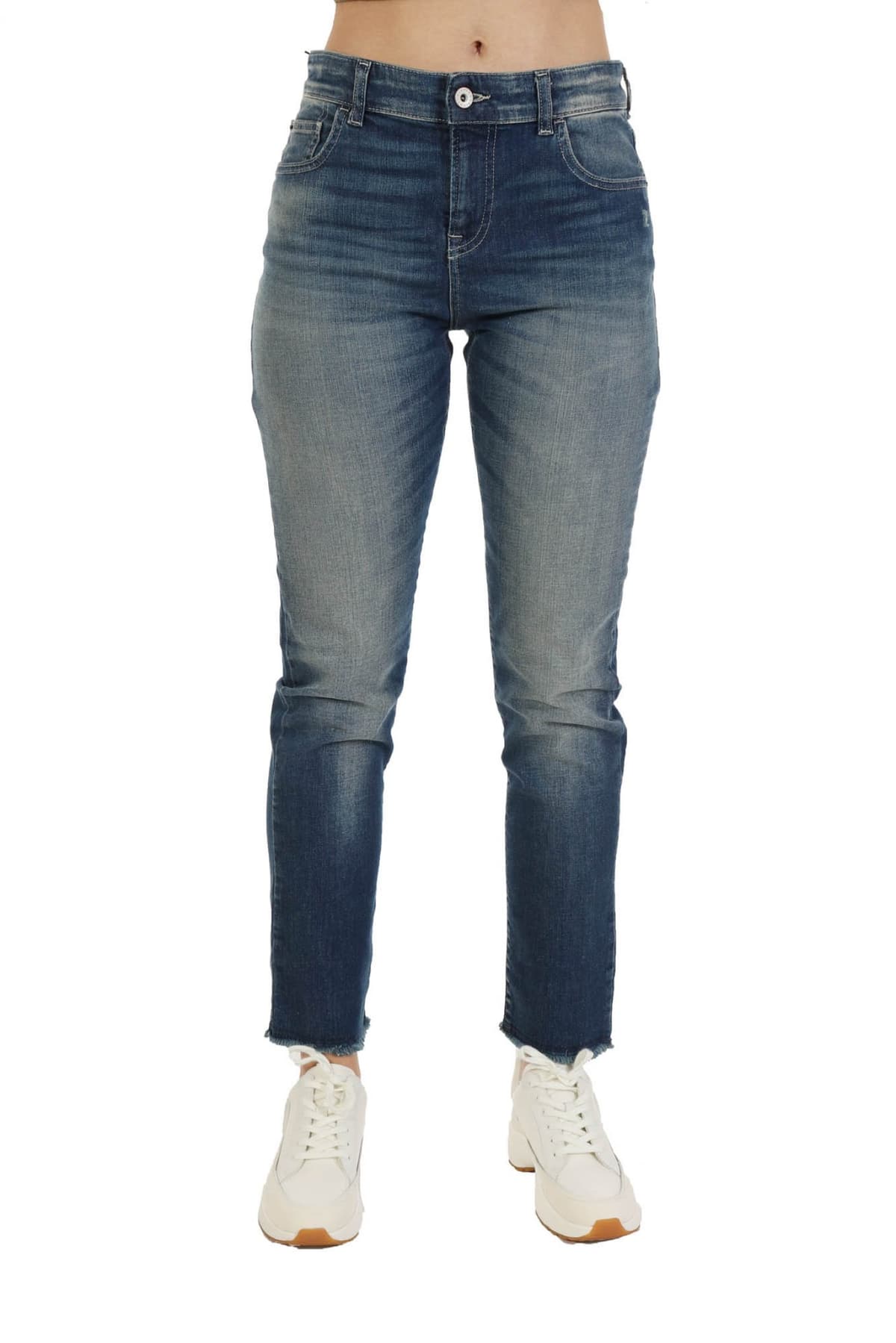 EMPORIO ARMANI ΠΑΝΤΕΛΟΝΙ JEANS WOMAN J36 REGULAR FIT ΞΕΦΤΙΑ ΤΕΛΕΙΩΜΑ ΜΠΛΕ