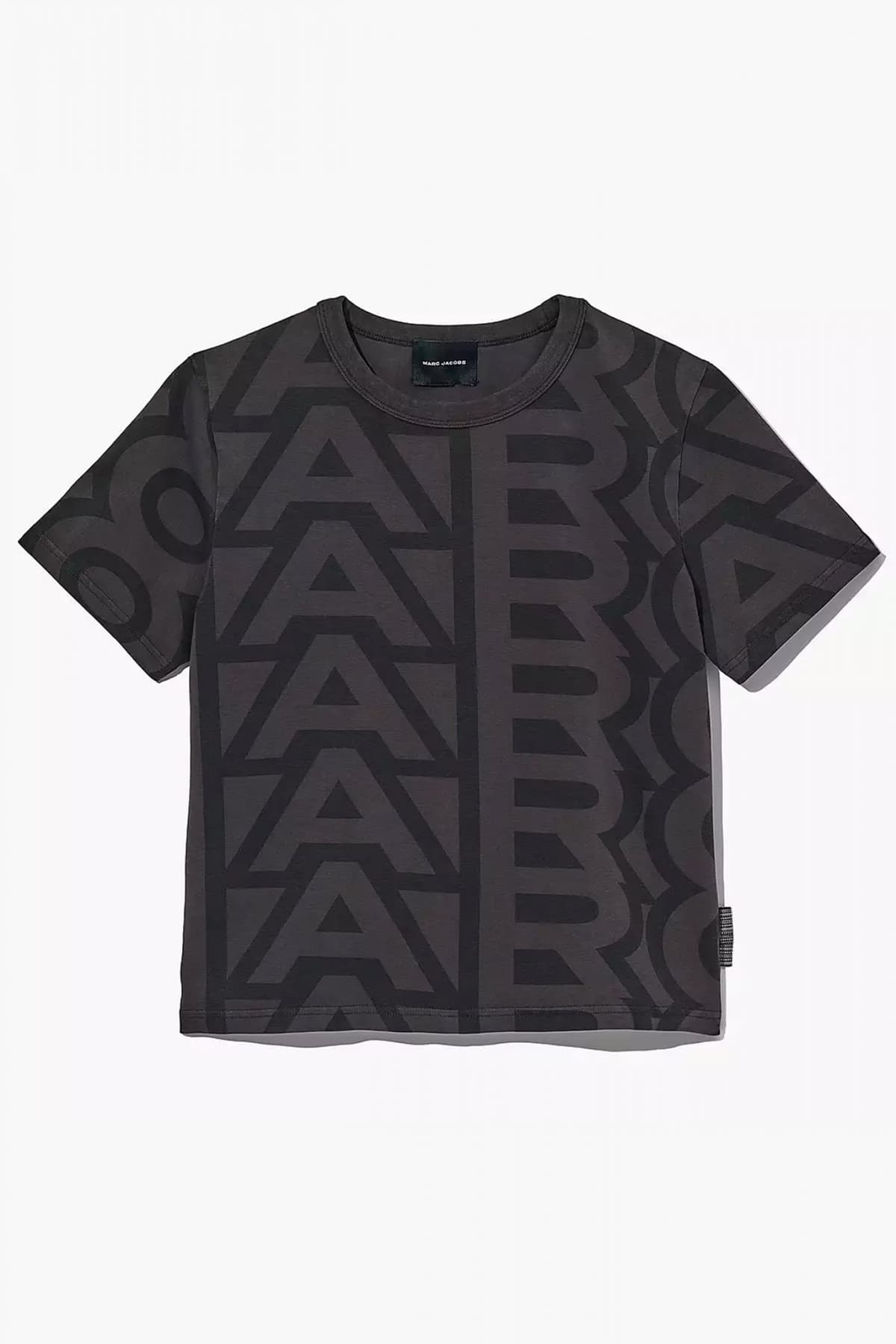 MARC JACOBS T-SHIRT ALL OVER LOGO ΜΑΥΡΟ/ΚΑΦΕ