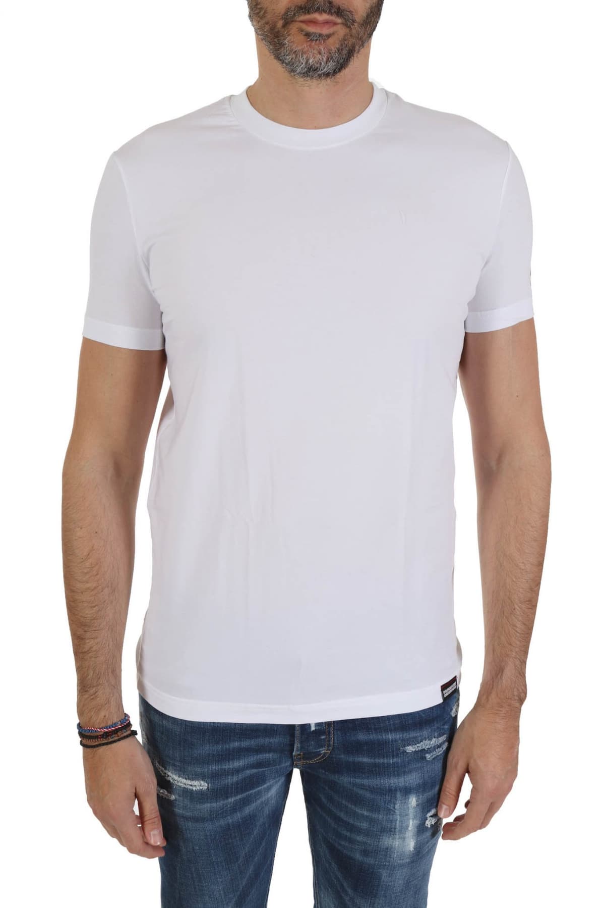 DSQUARED2 UNDERWEAR ΕΣΩΡΟΥΧΟ T-SHIRT ROUND NECK ΚΟΚΚΙΝΟ ΛΕΥΚΟ
