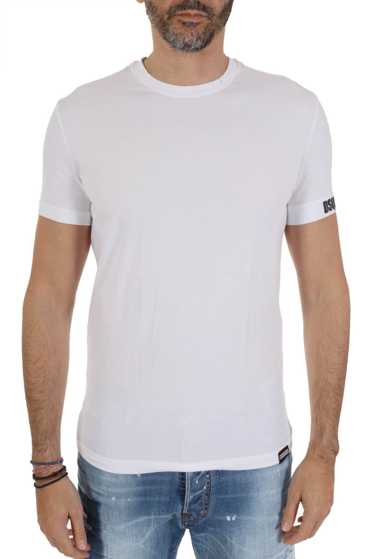 DSQUARED2 UNDERWEAR ΕΣΩΡΟΥΧΟ T-SHIRT ROUND NECK ΛΕΥΚΟ
